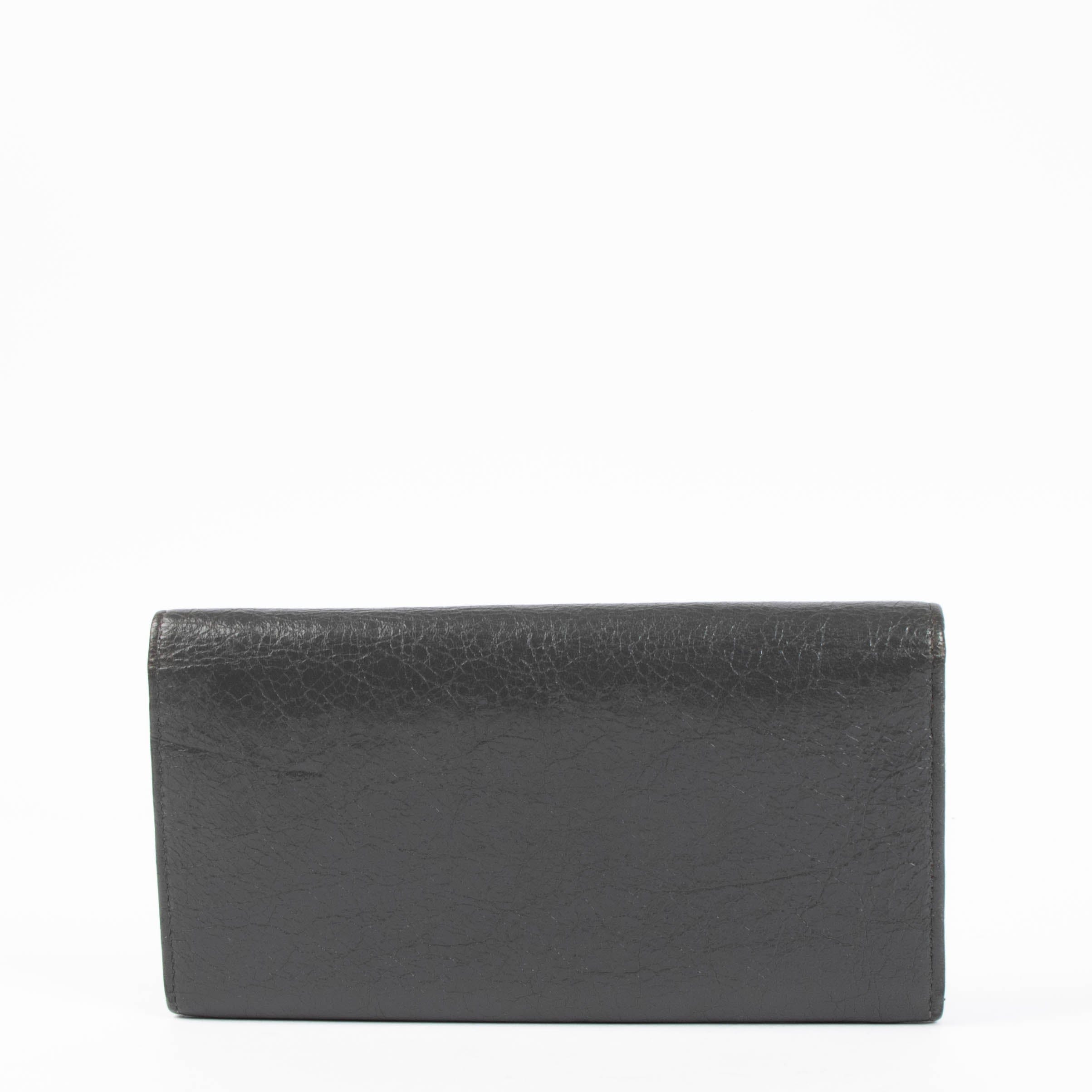 Balenciaga Grey City Continental Wallet