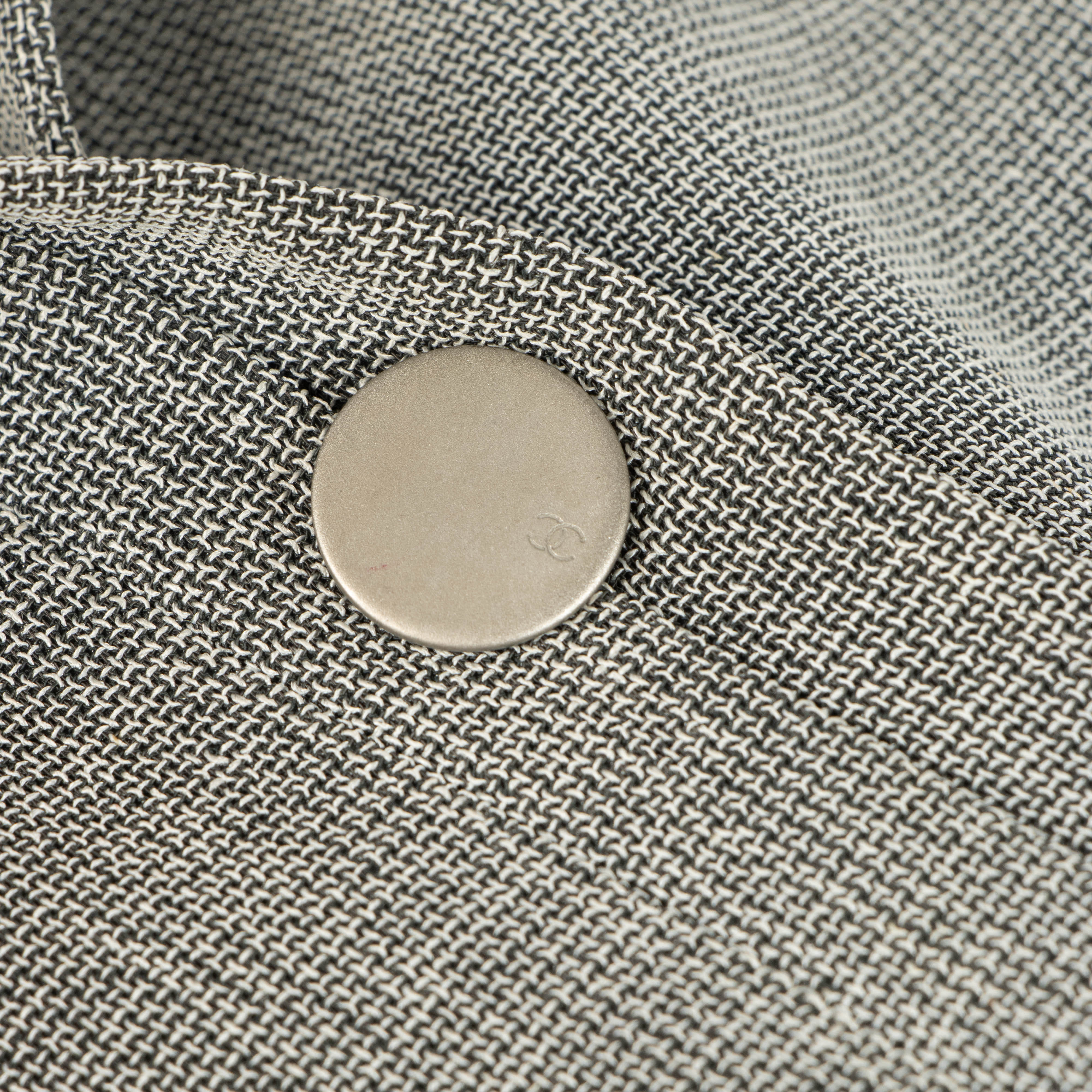Chanel 99P Grey Jacket/Skirt Set