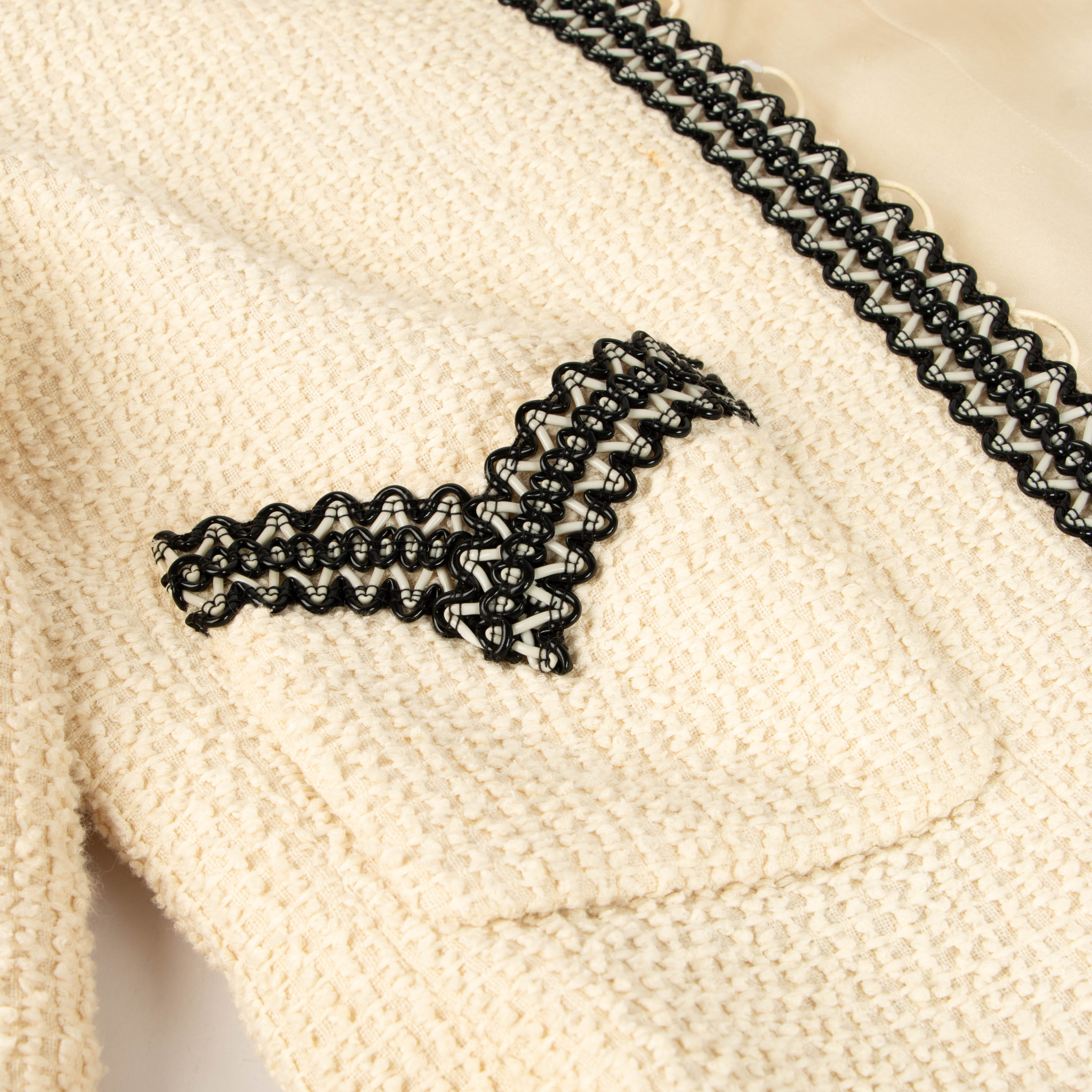 Chanel 94P Beige Tweed Jacket/Skirt Set - Size 40