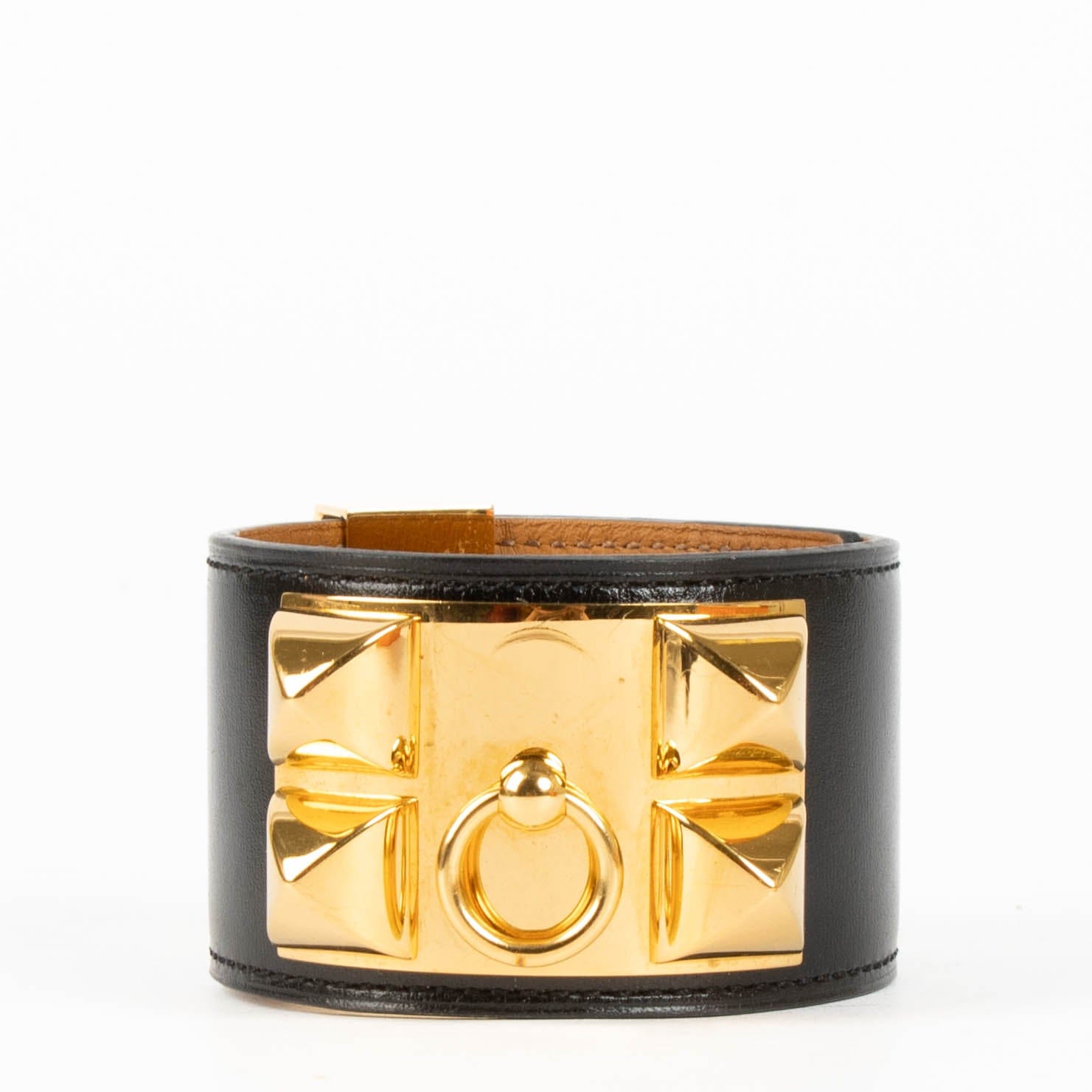 Hermes Black Box Collier de Chien Bracelet - Size L