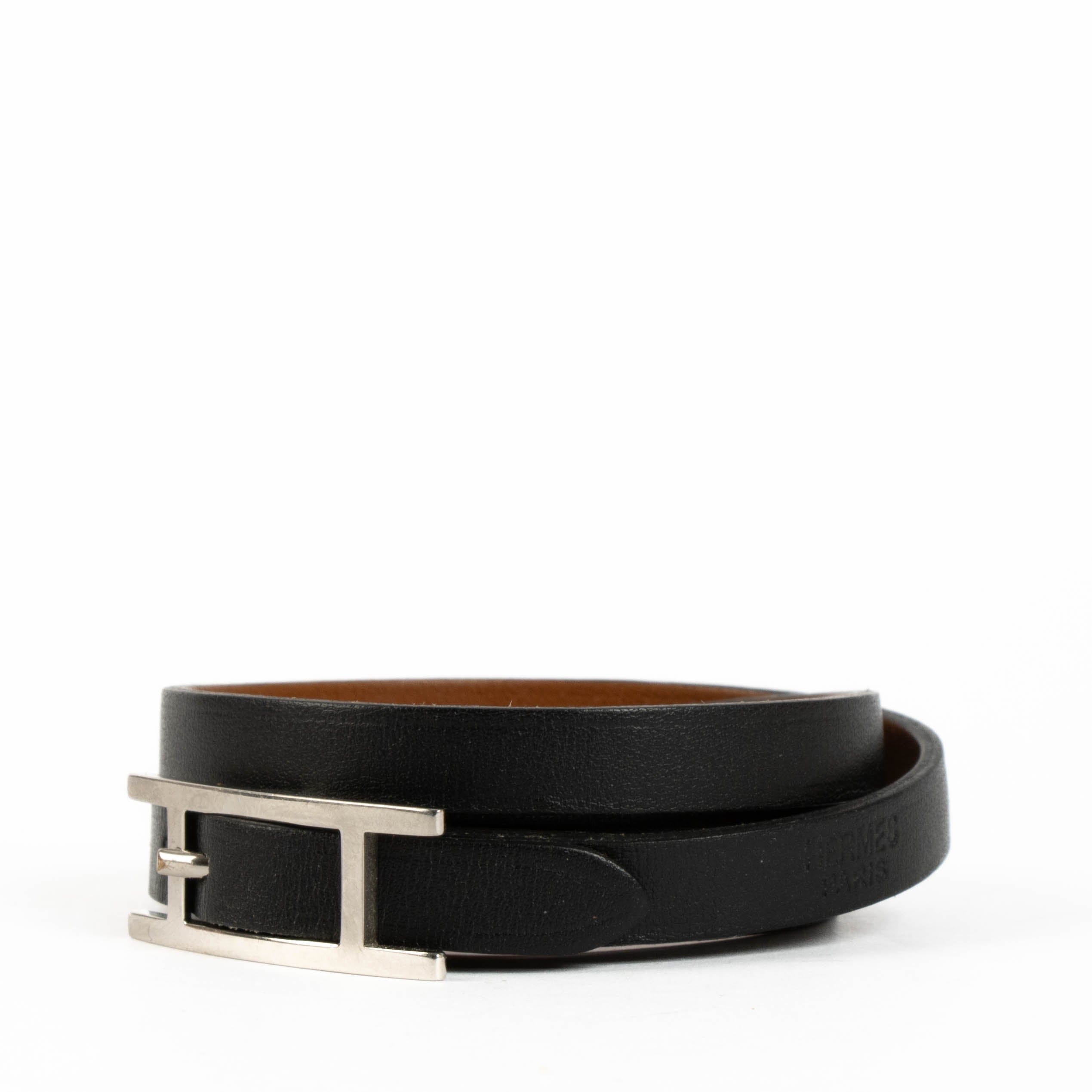 Hermes Black Hapi 3 Bracelet