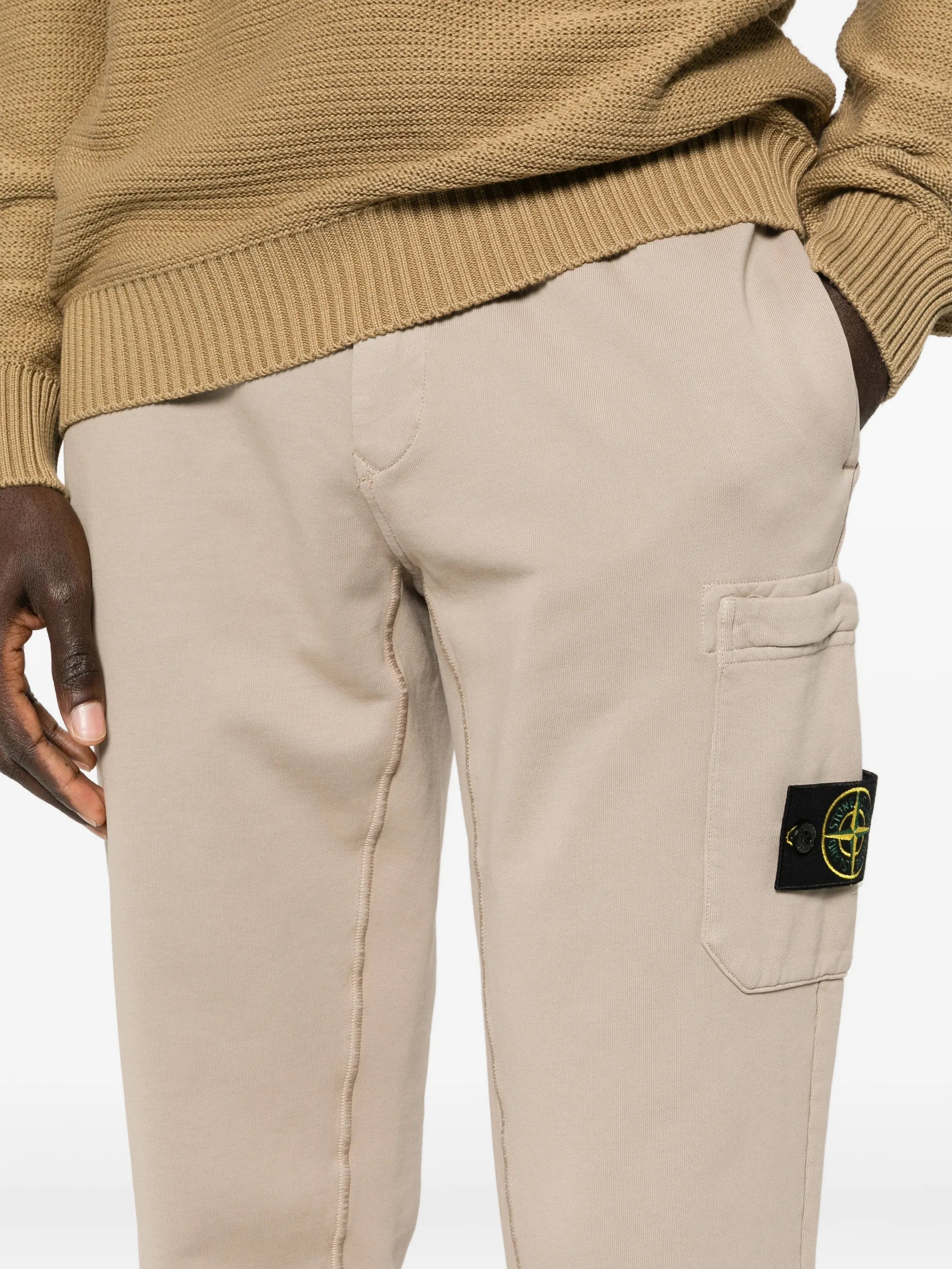Stone Island 6200010 organic cotton fleece sweatpants
