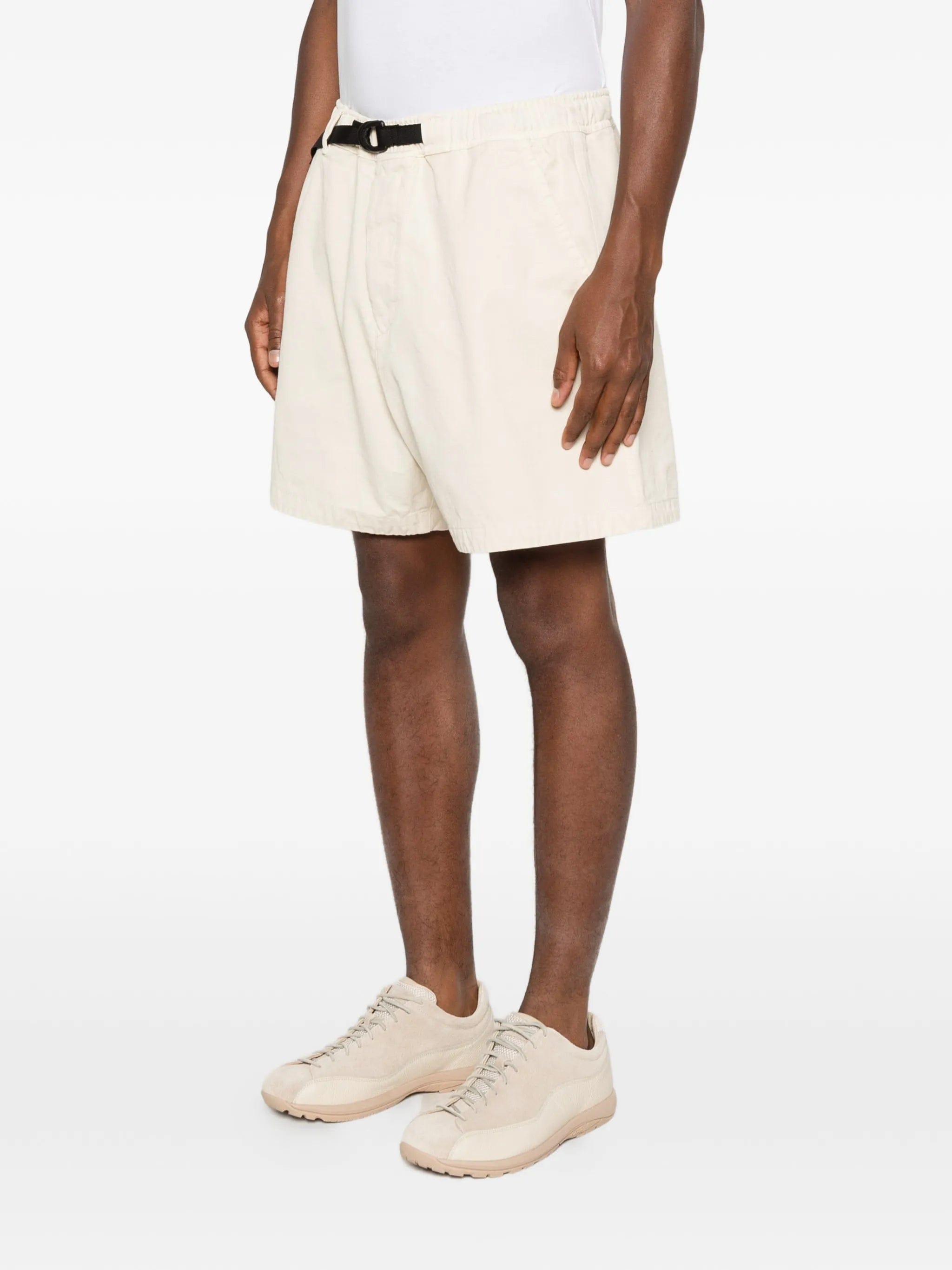 Stone Island L100010 slub cotton Batavia-TC_S.I. Marina chino shorts
