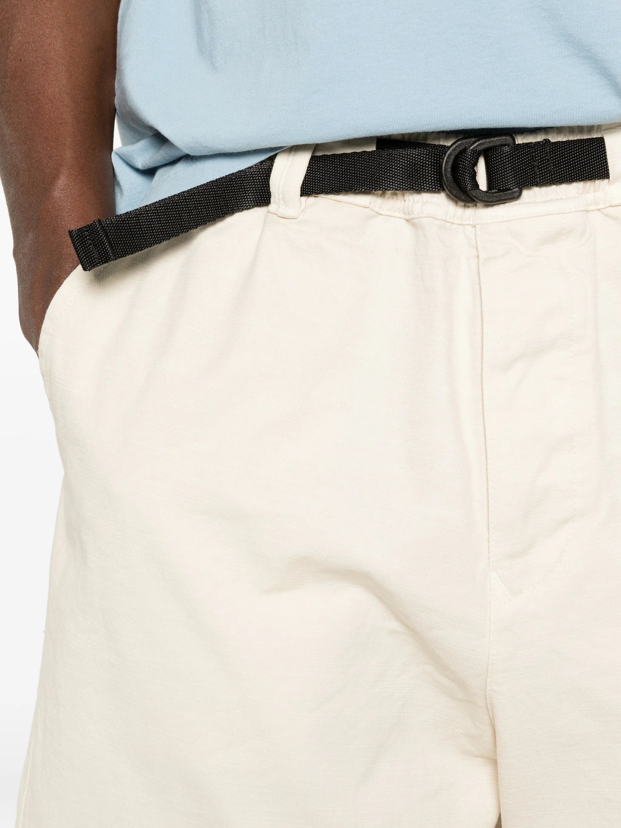 Stone Island L100010 slub cotton Batavia-TC_S.I. Marina chino shorts