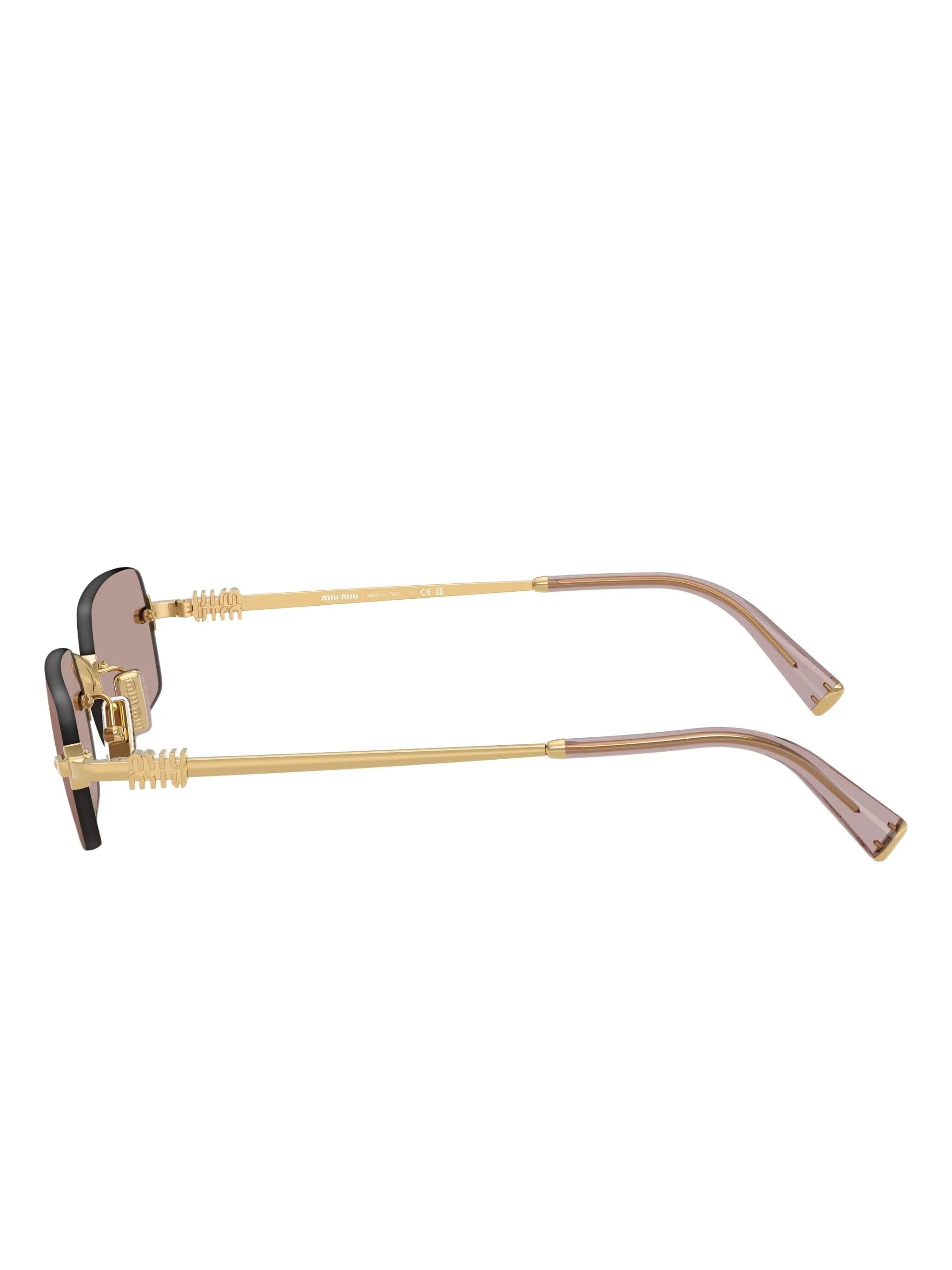 Miu Miu Eyewear logo-plaque rectangle-frame sunglasses