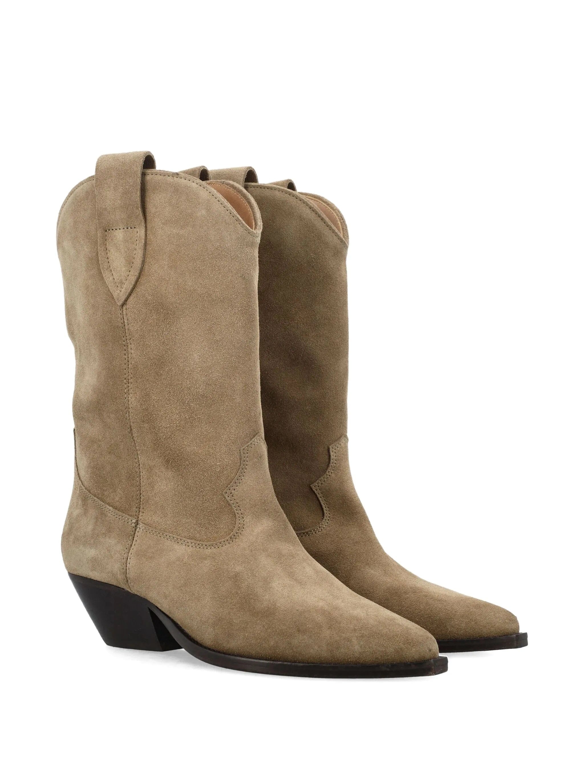 ISABEL MARANT Duerto suede calfskin leather cowboy boots