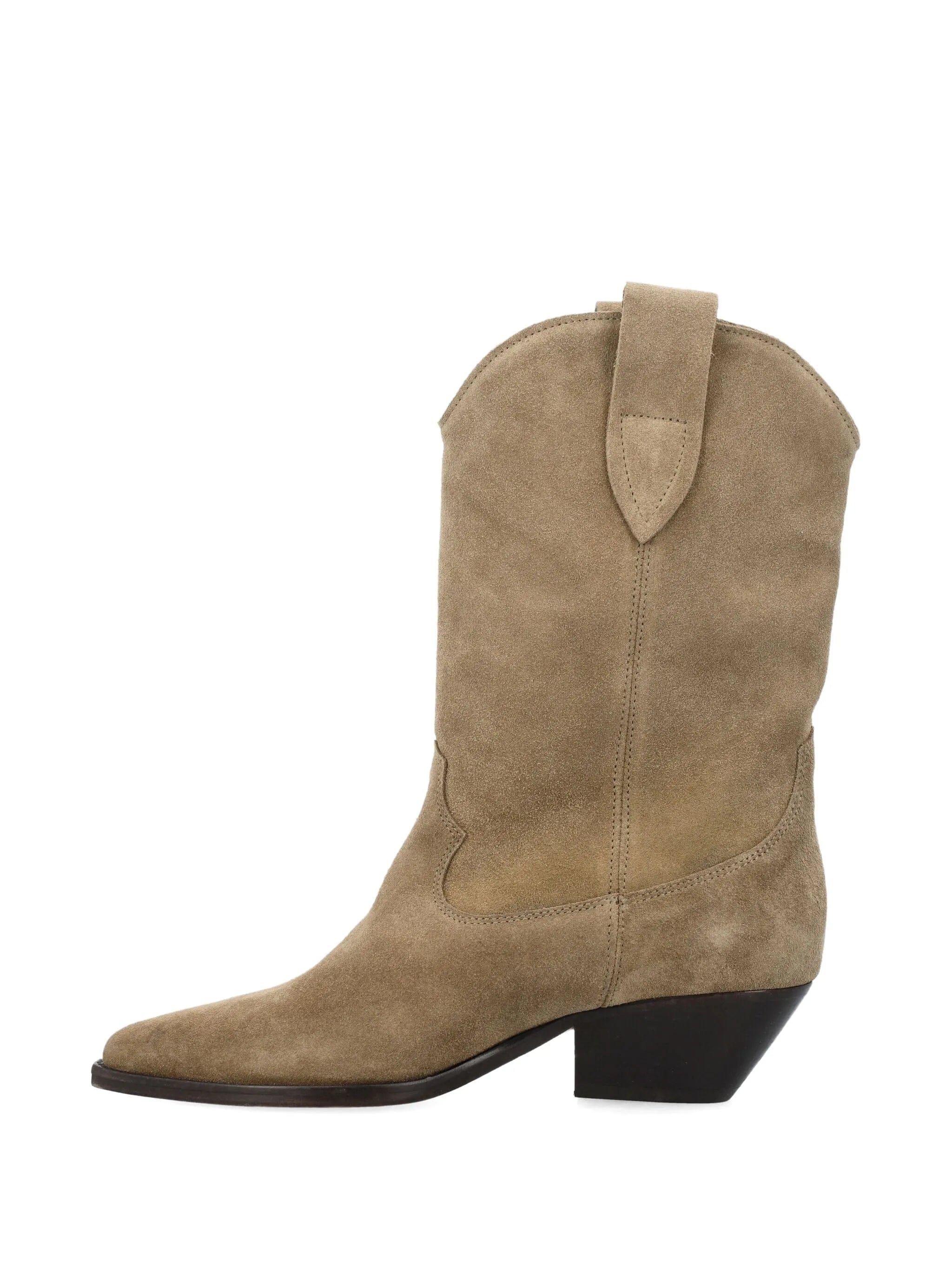 ISABEL MARANT Duerto suede calfskin leather cowboy boots