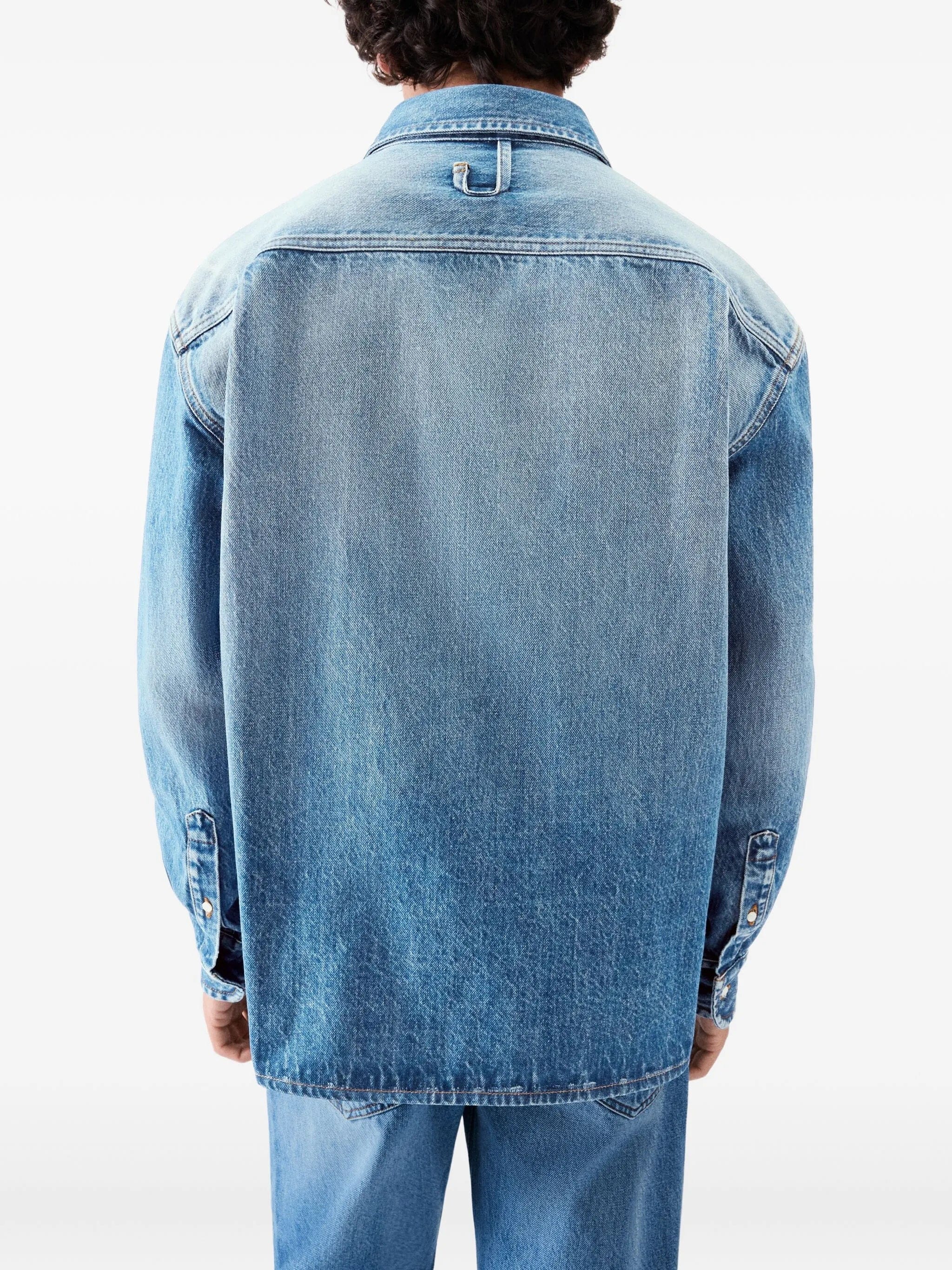 Jacquemus The Simon de-Nîmes logo-embroidered denim shirt