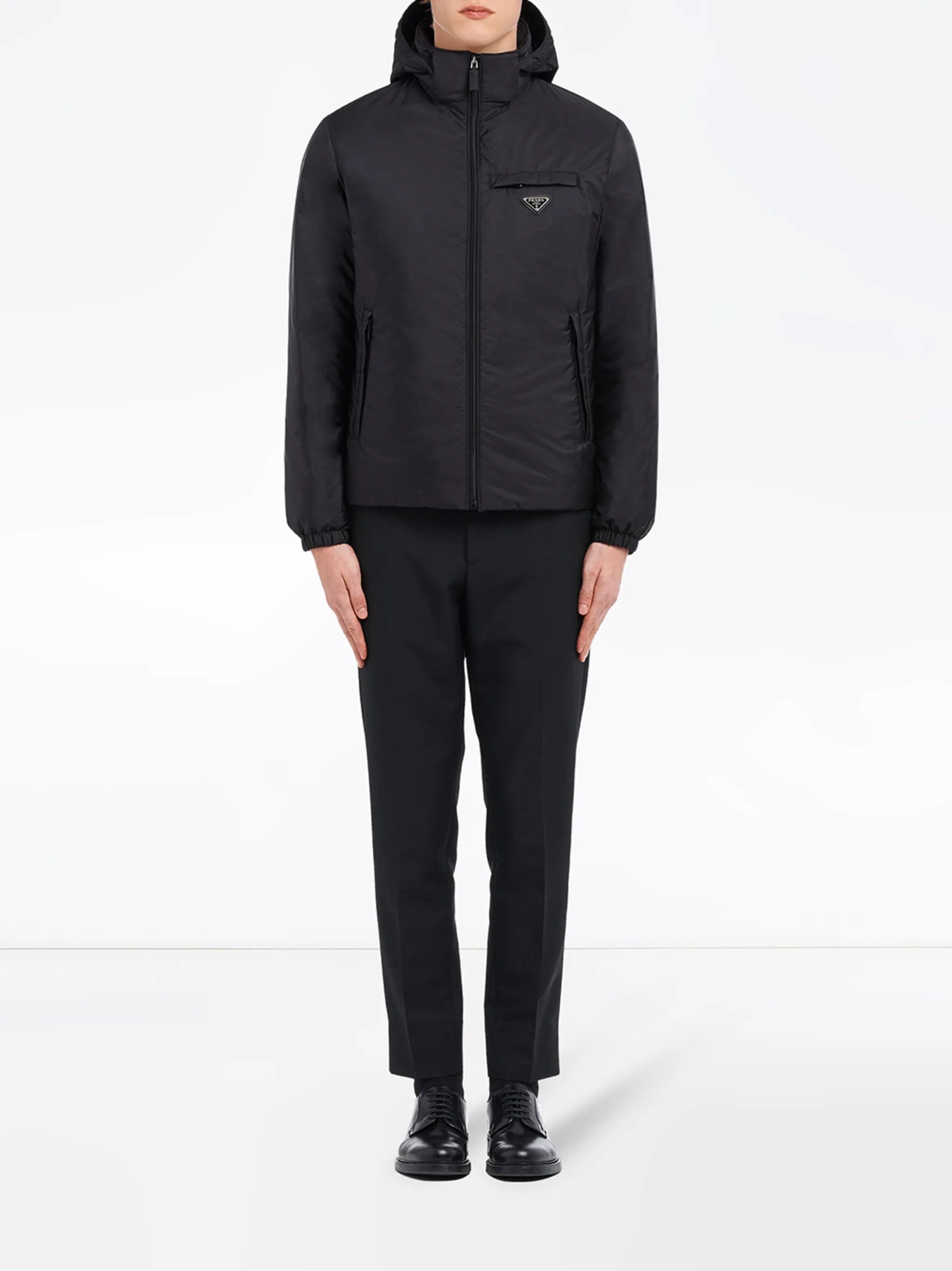Prada Re-Nylon hooded padded coat