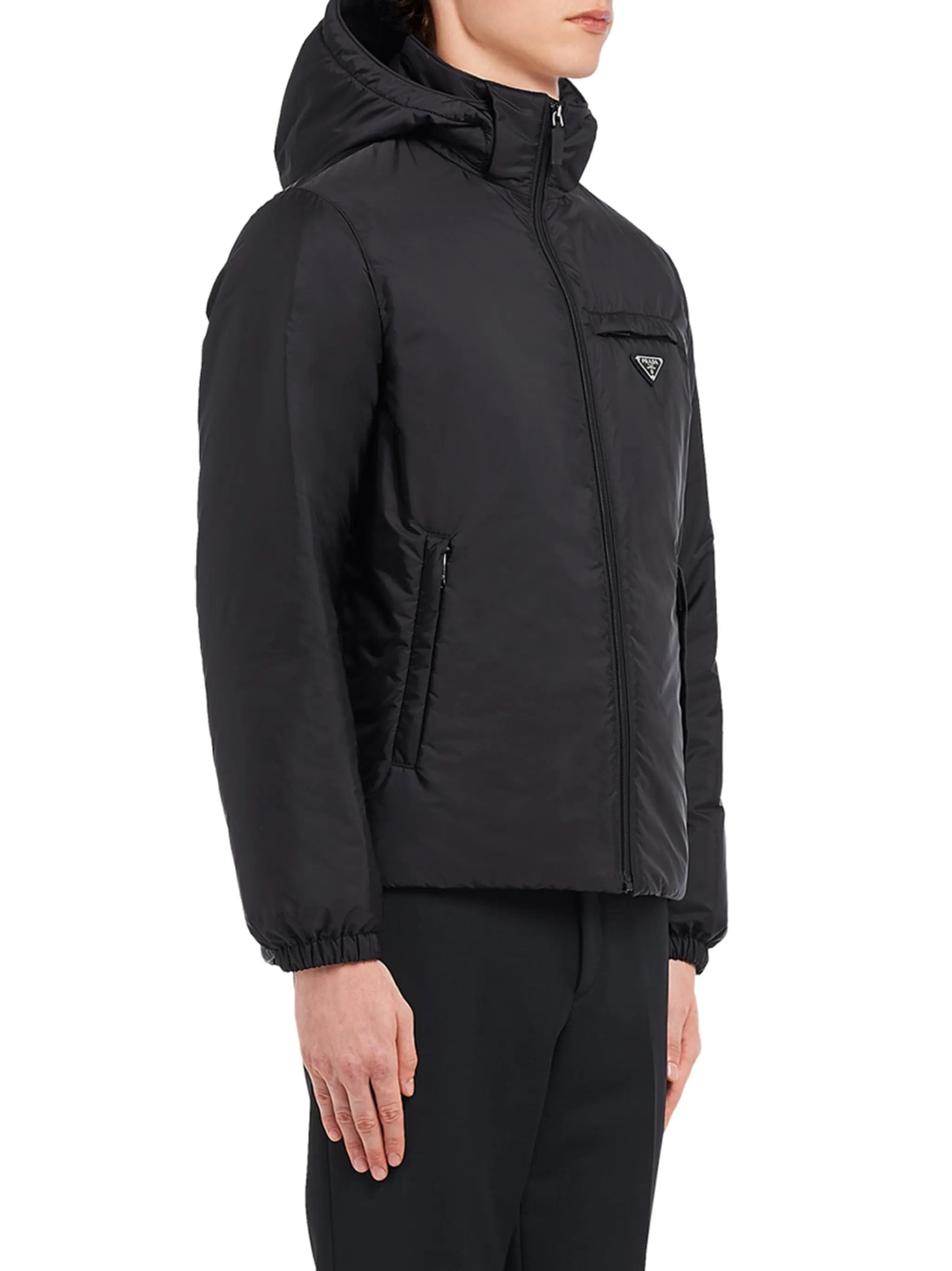 Prada Re-Nylon hooded padded coat