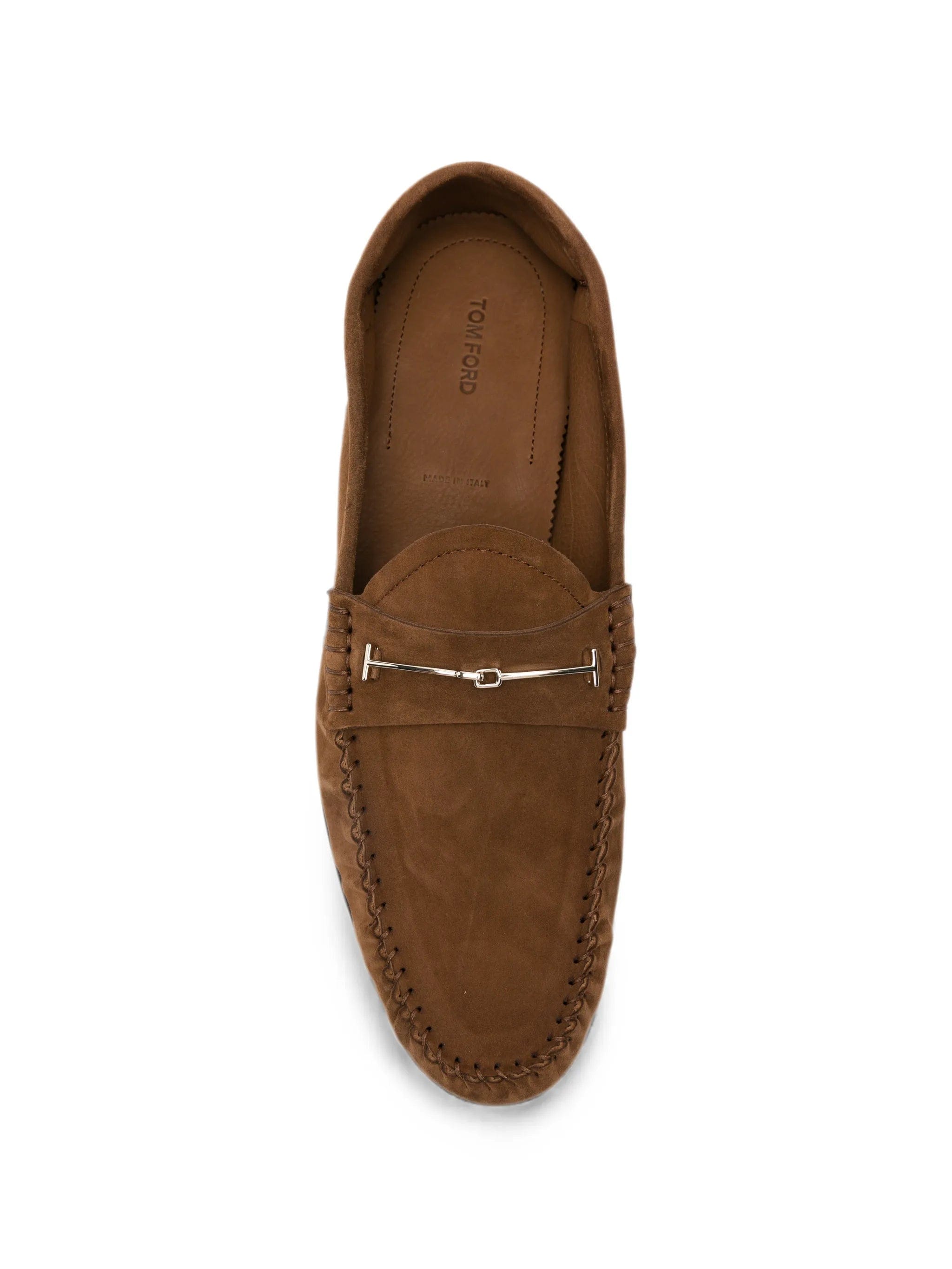 TOM FORD T-bar suede loafers