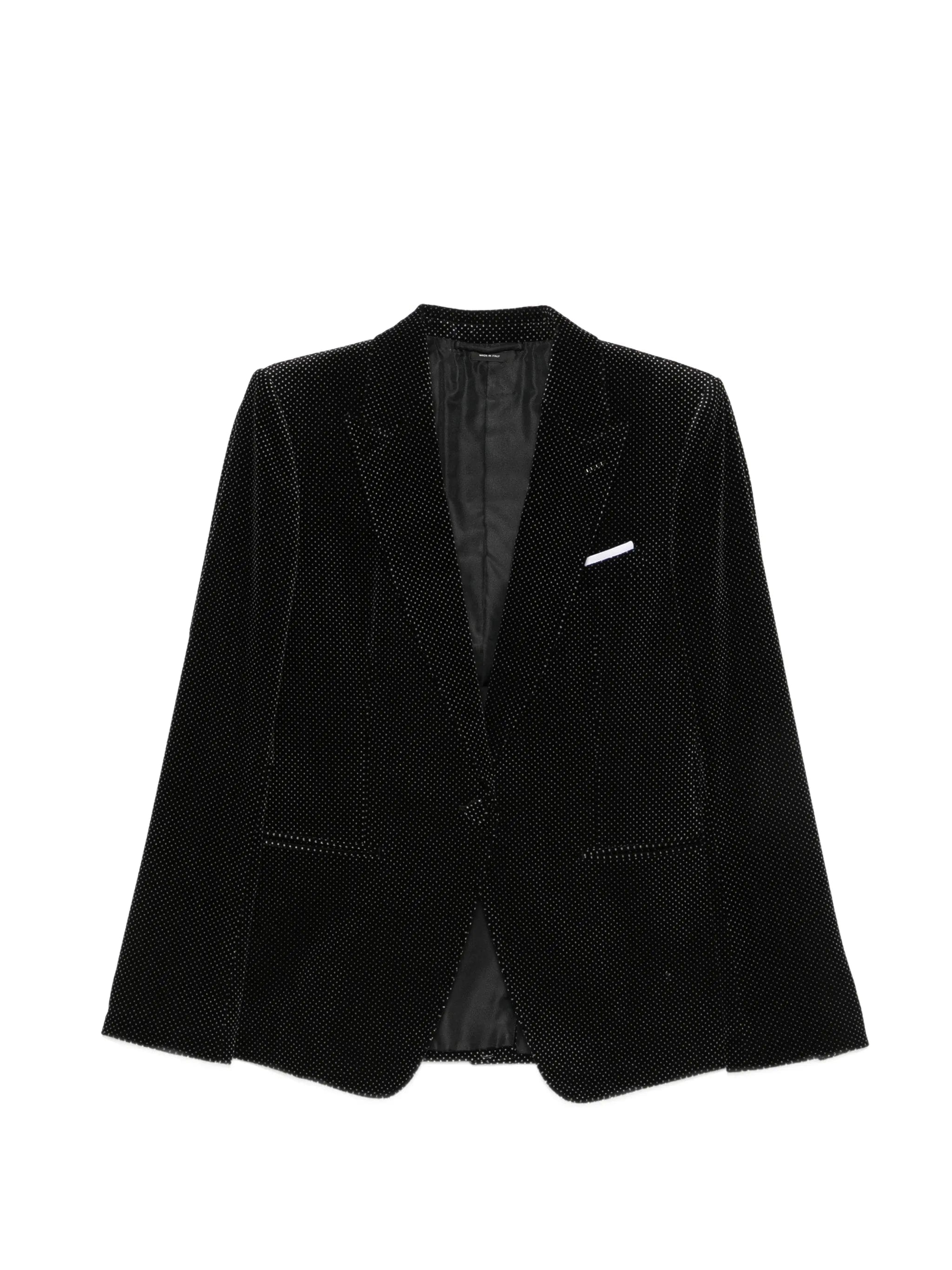 TOM FORD polka-dot velvet blazer