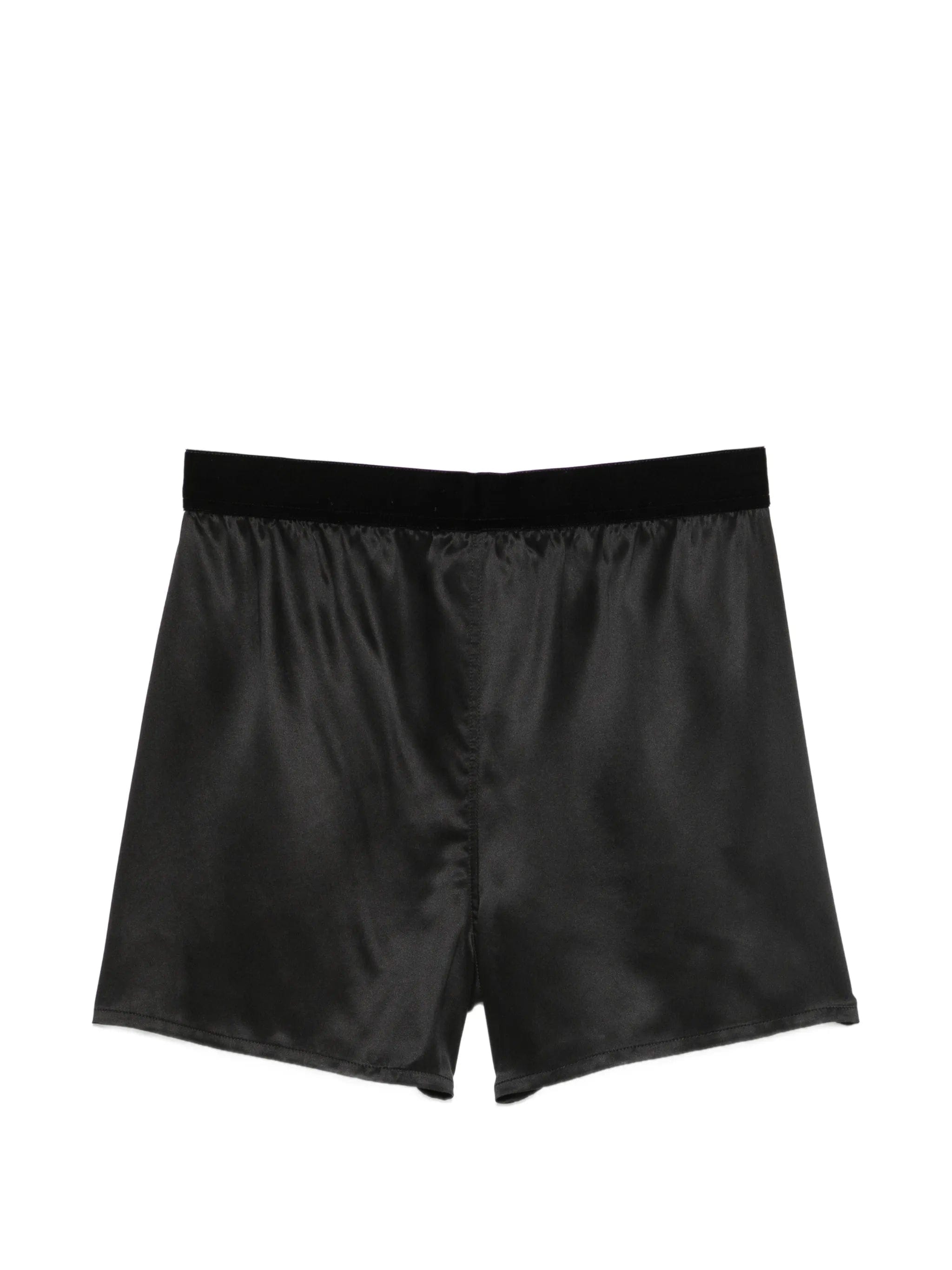 TOM FORD logo-waistband silk shorts