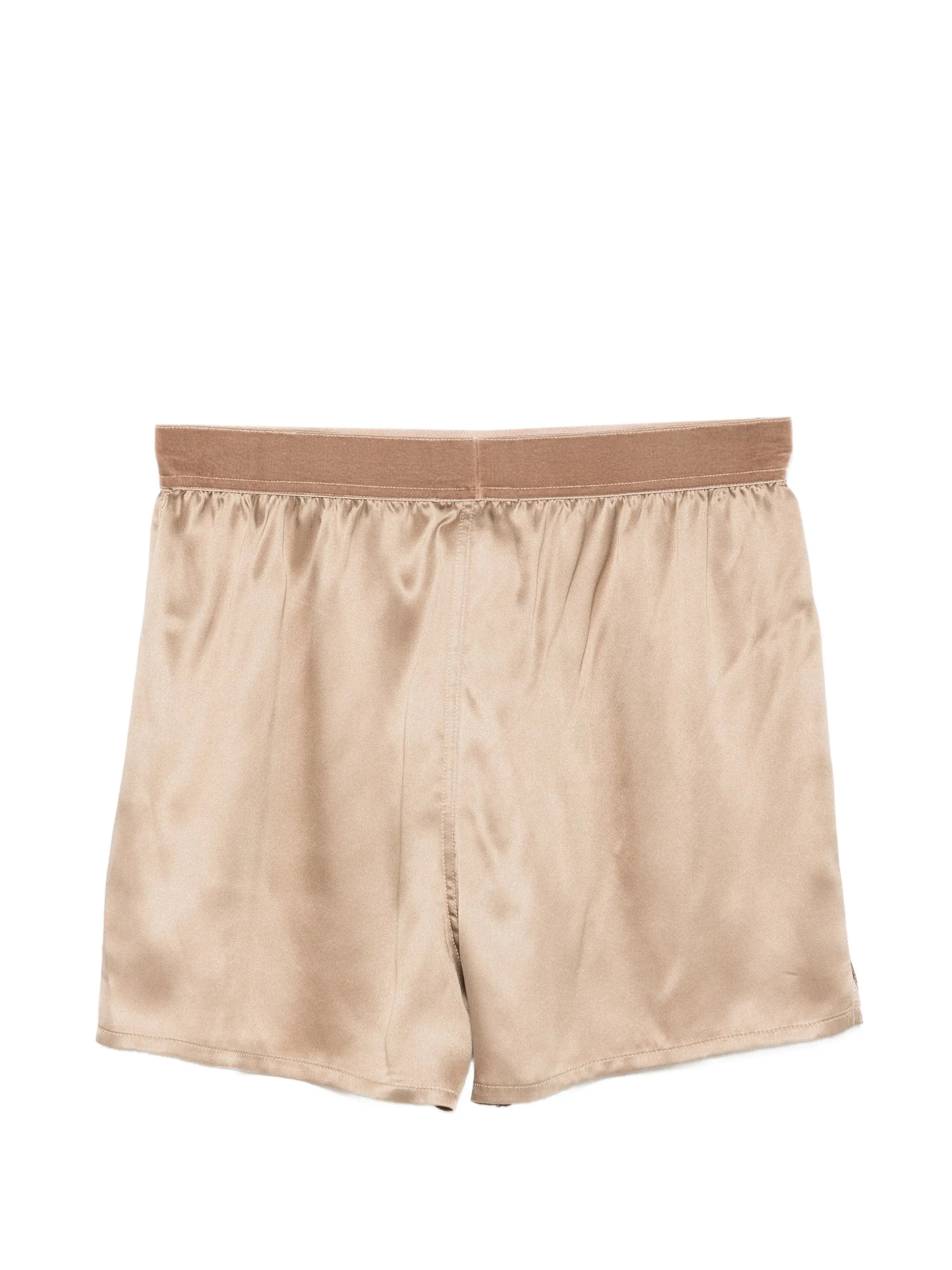 TOM FORD logo-waistband silk-satin pyjamas shorts