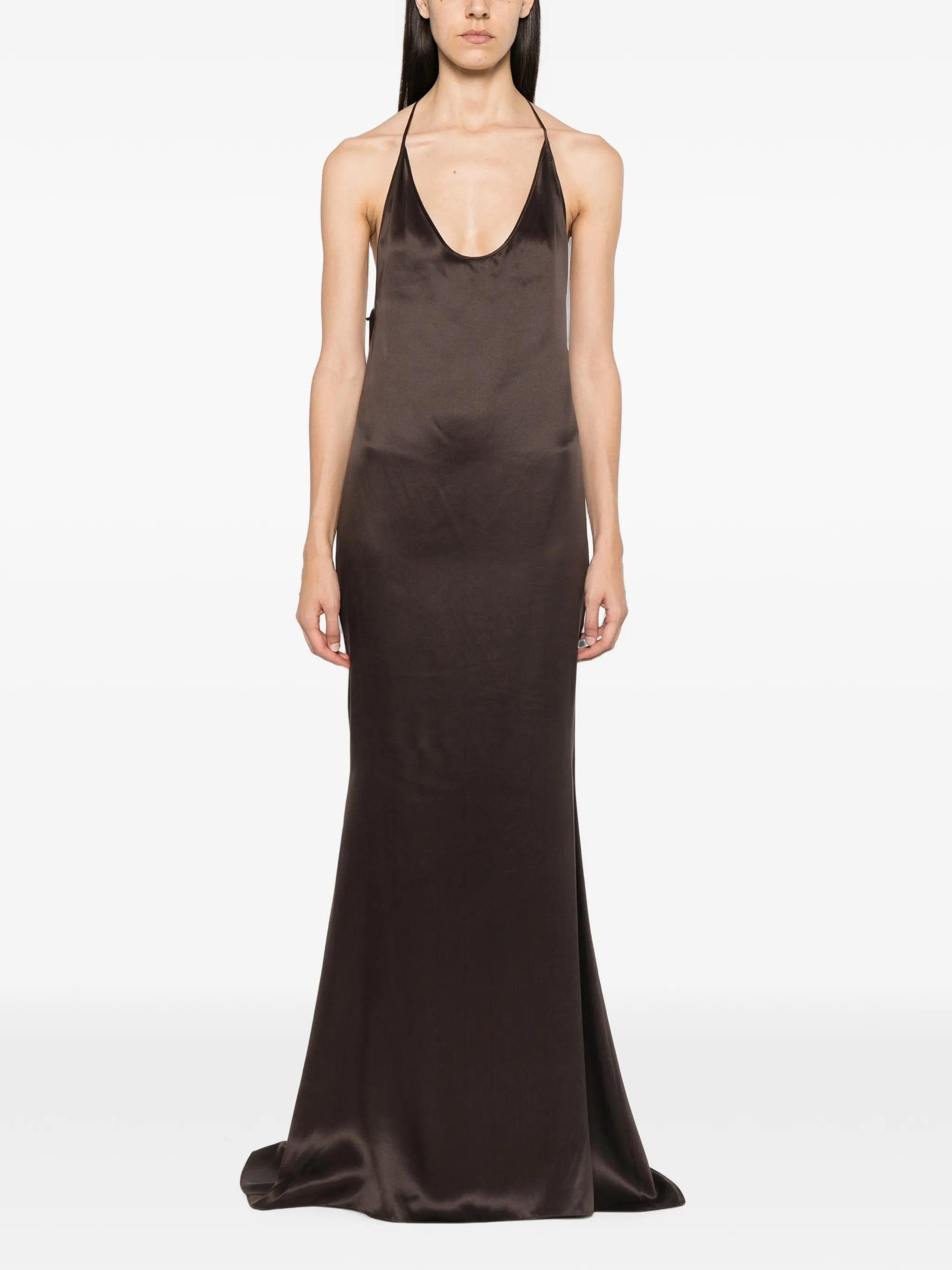 TOM FORD halterneck silk-satin maxi dress