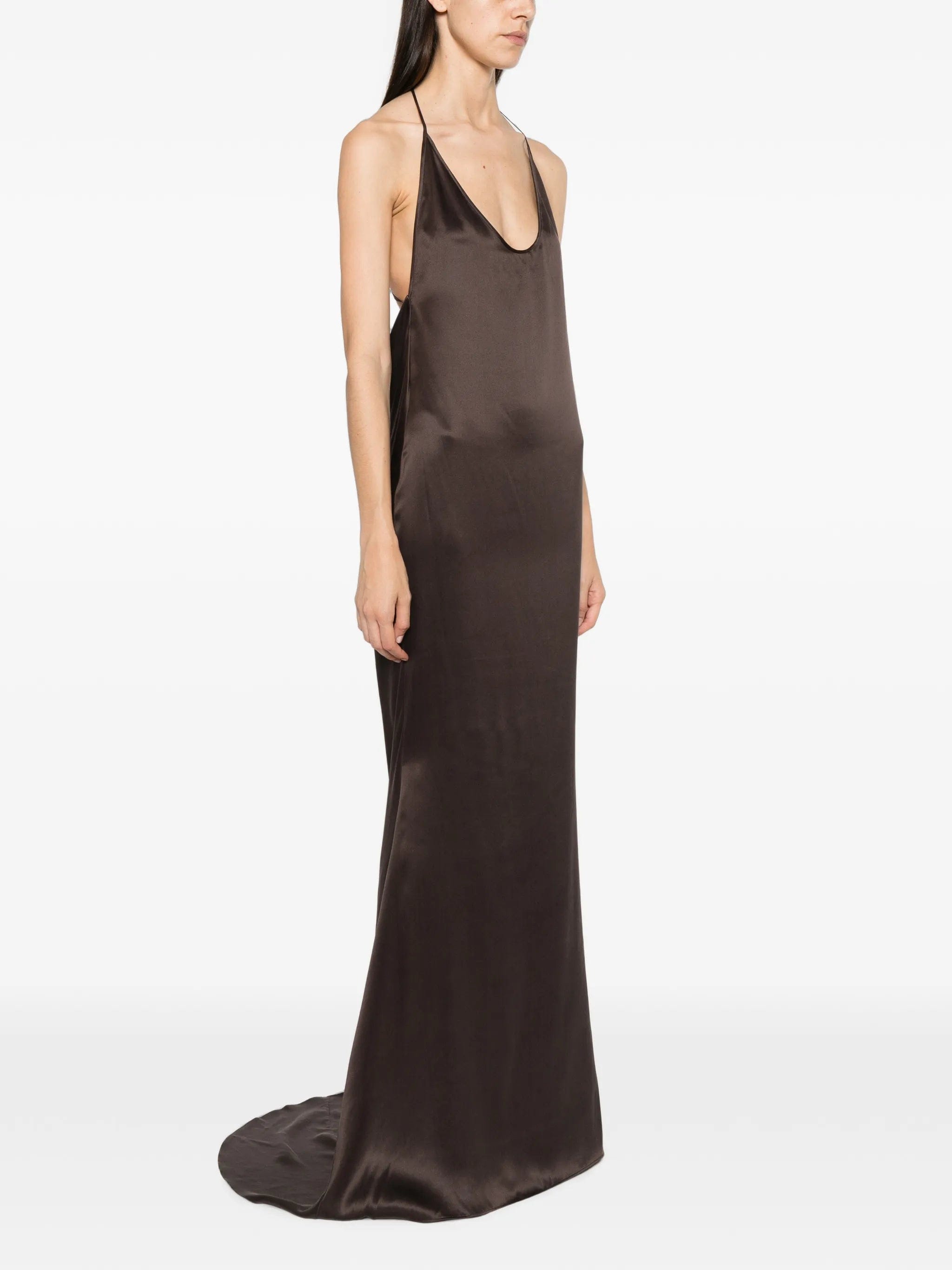 TOM FORD halterneck silk-satin maxi dress