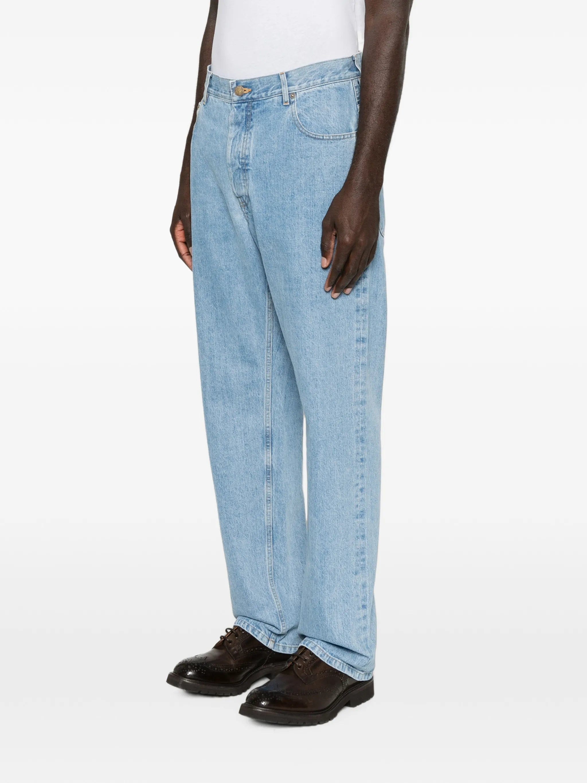Thom Browne five-pocket buckle-strap jeans