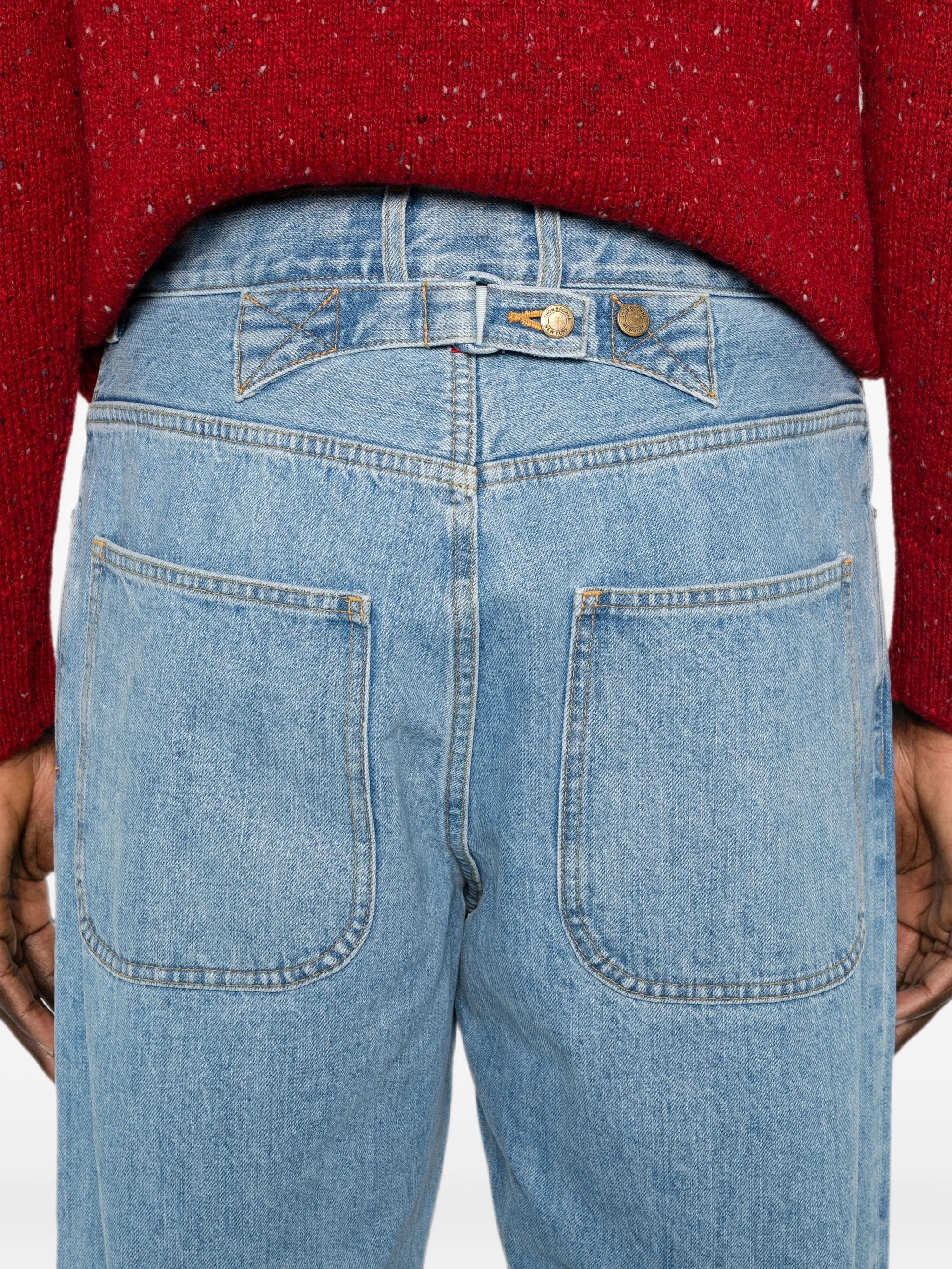 Thom Browne five-pocket buckle-strap jeans