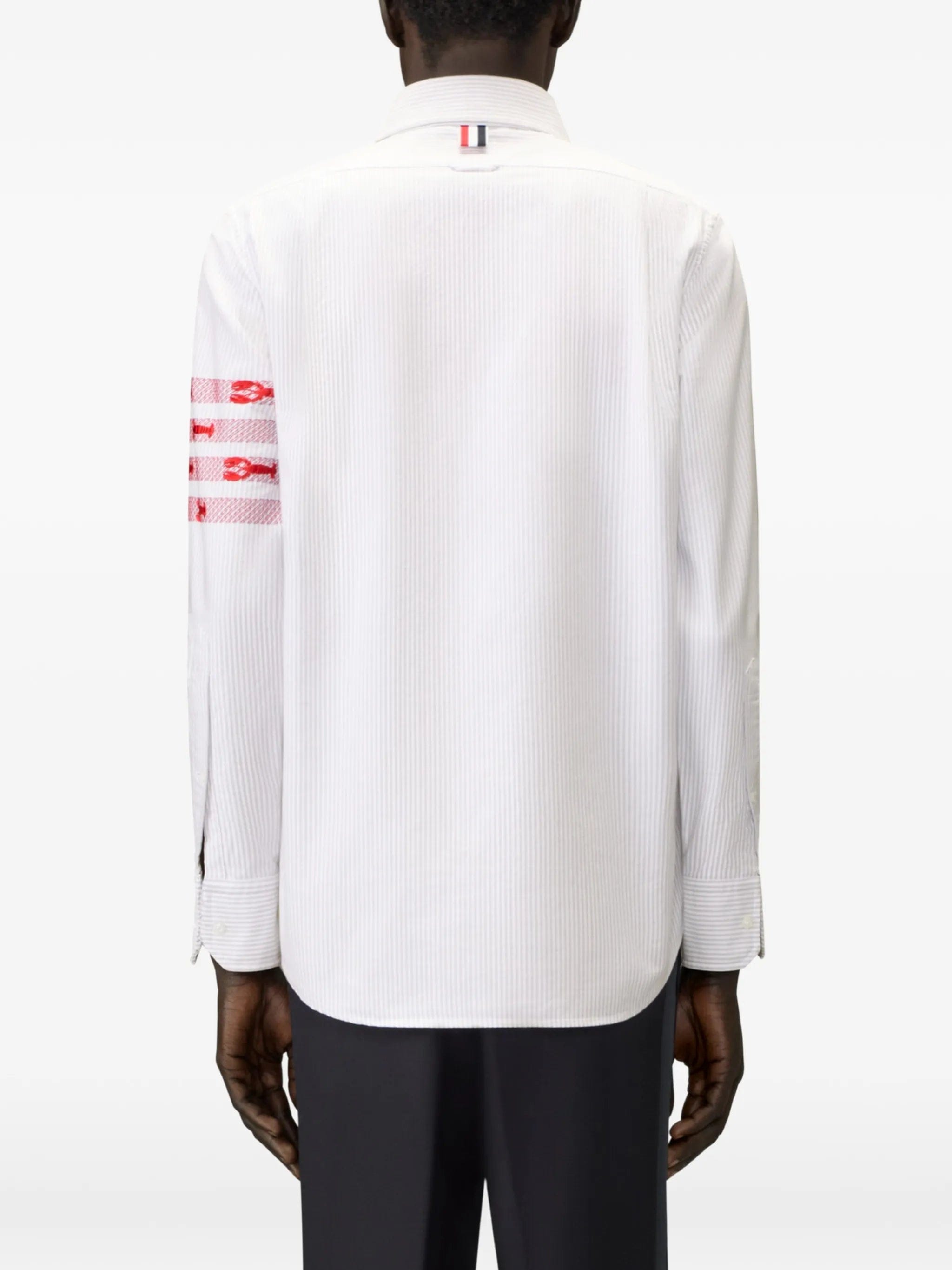 Thom Browne 4-Bar lobster-embroidered shirt