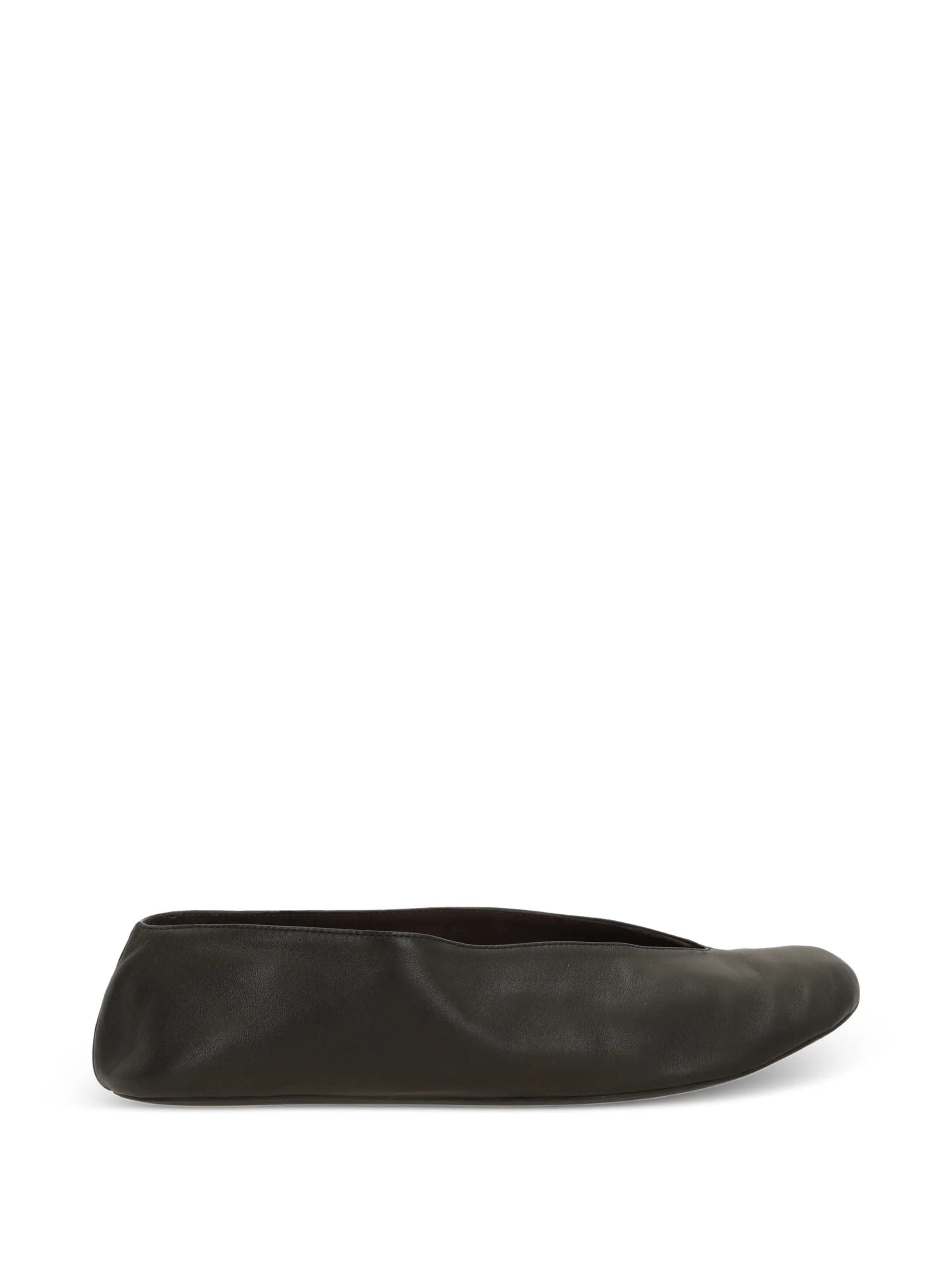 The Row V-neck leather loafers