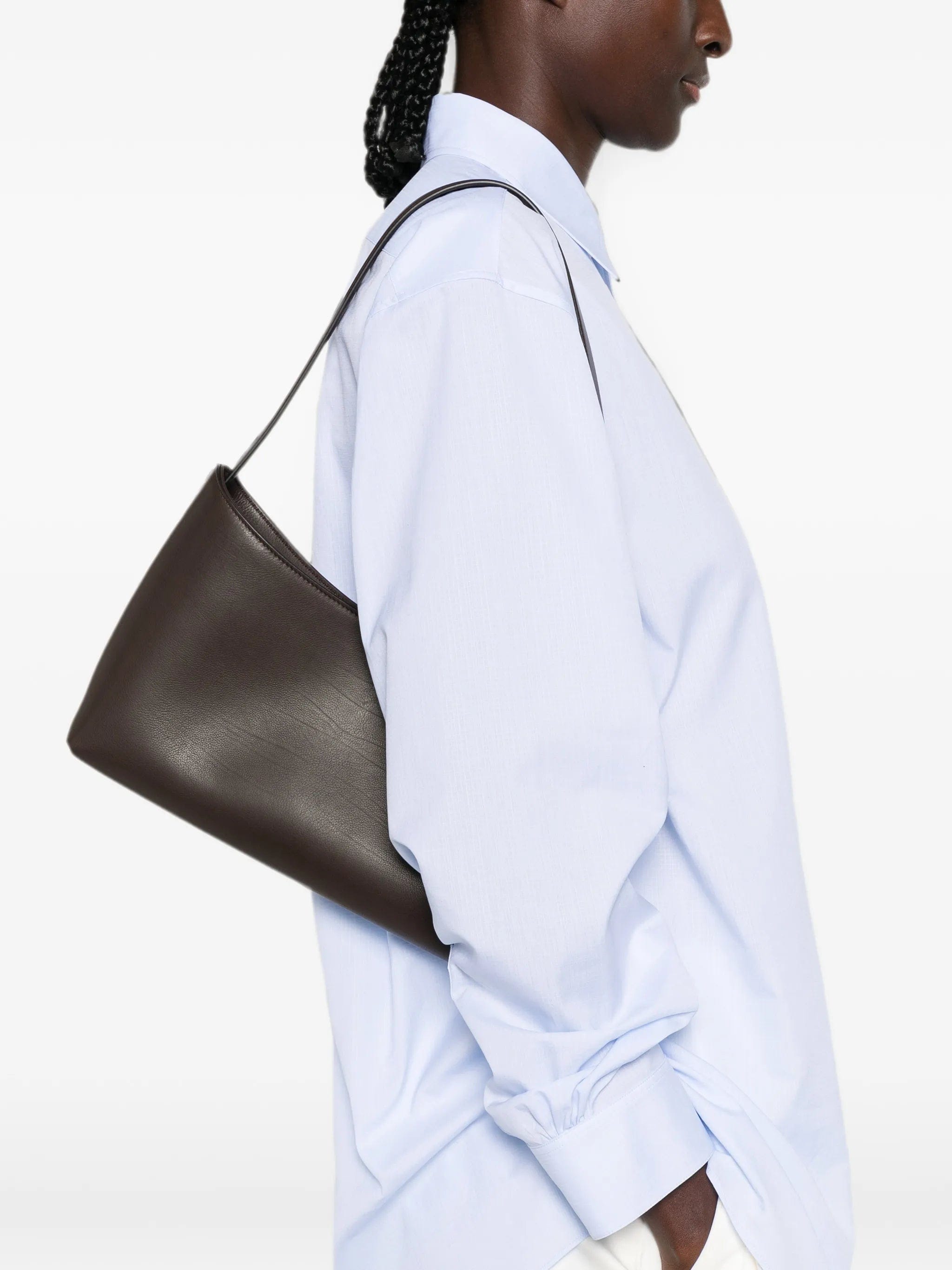 The Row Alma leather shoulder bag