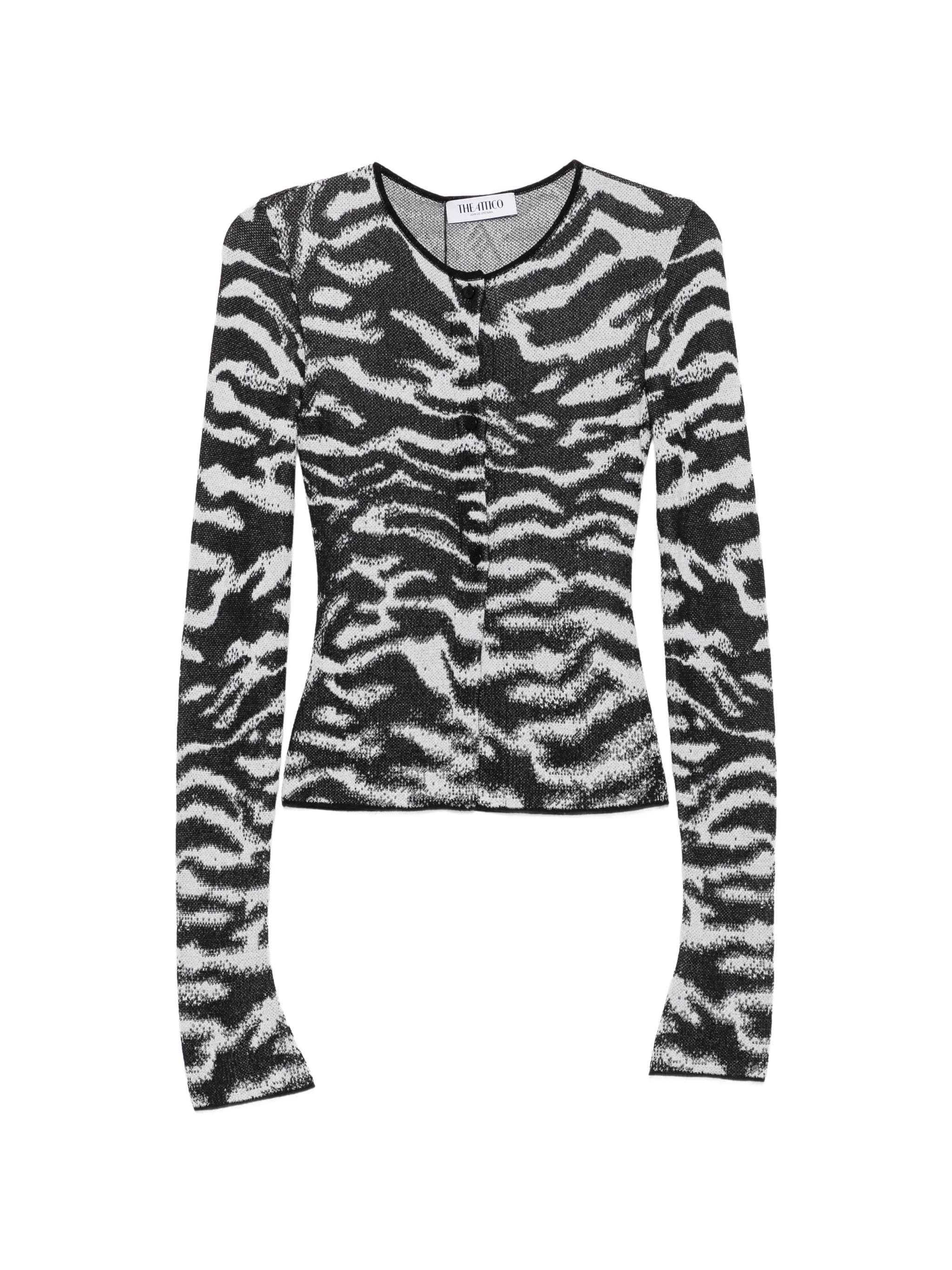 The Attico zebra-print long-sleeve cardigan