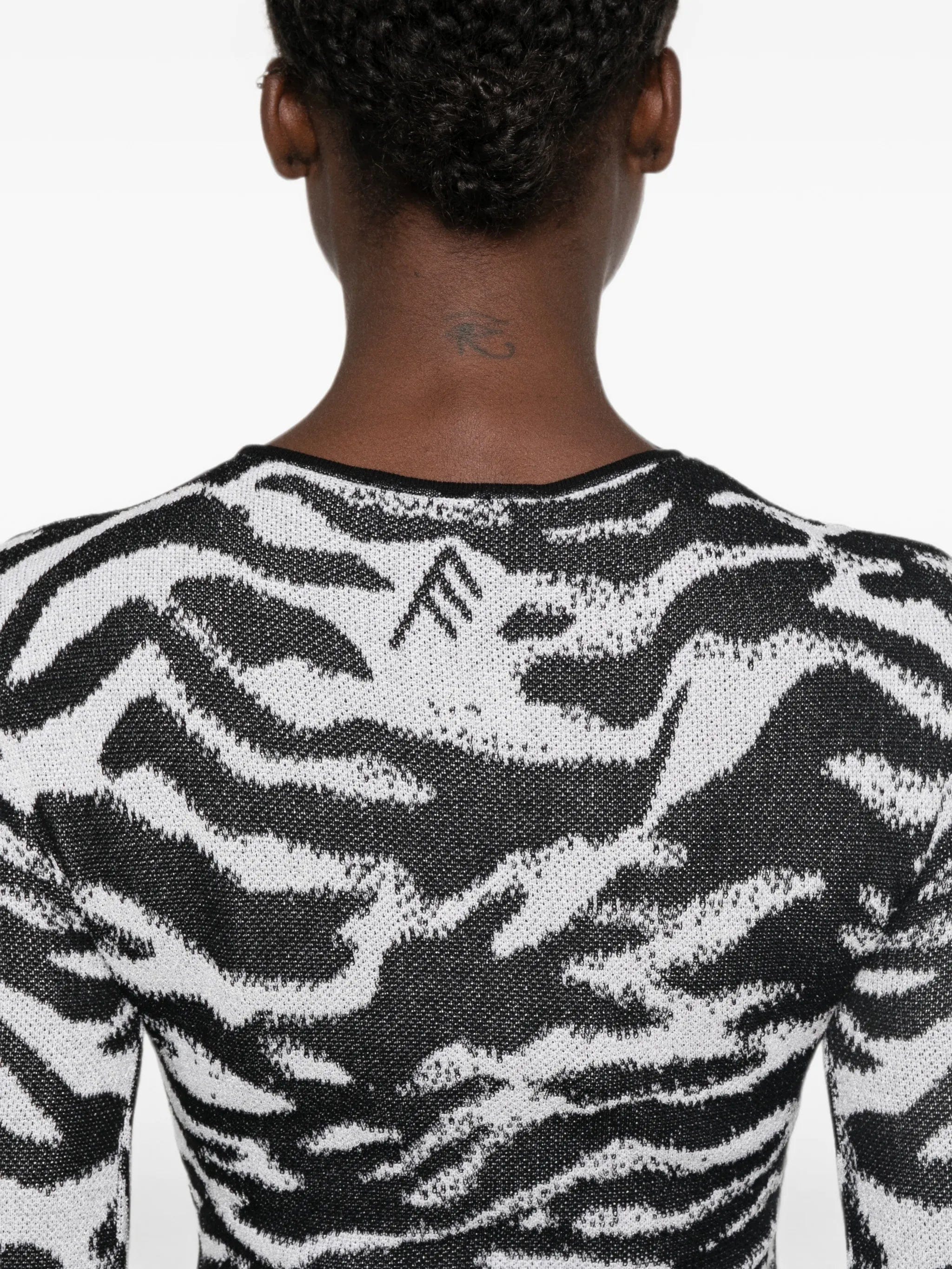 The Attico zebra-print long-sleeve cardigan