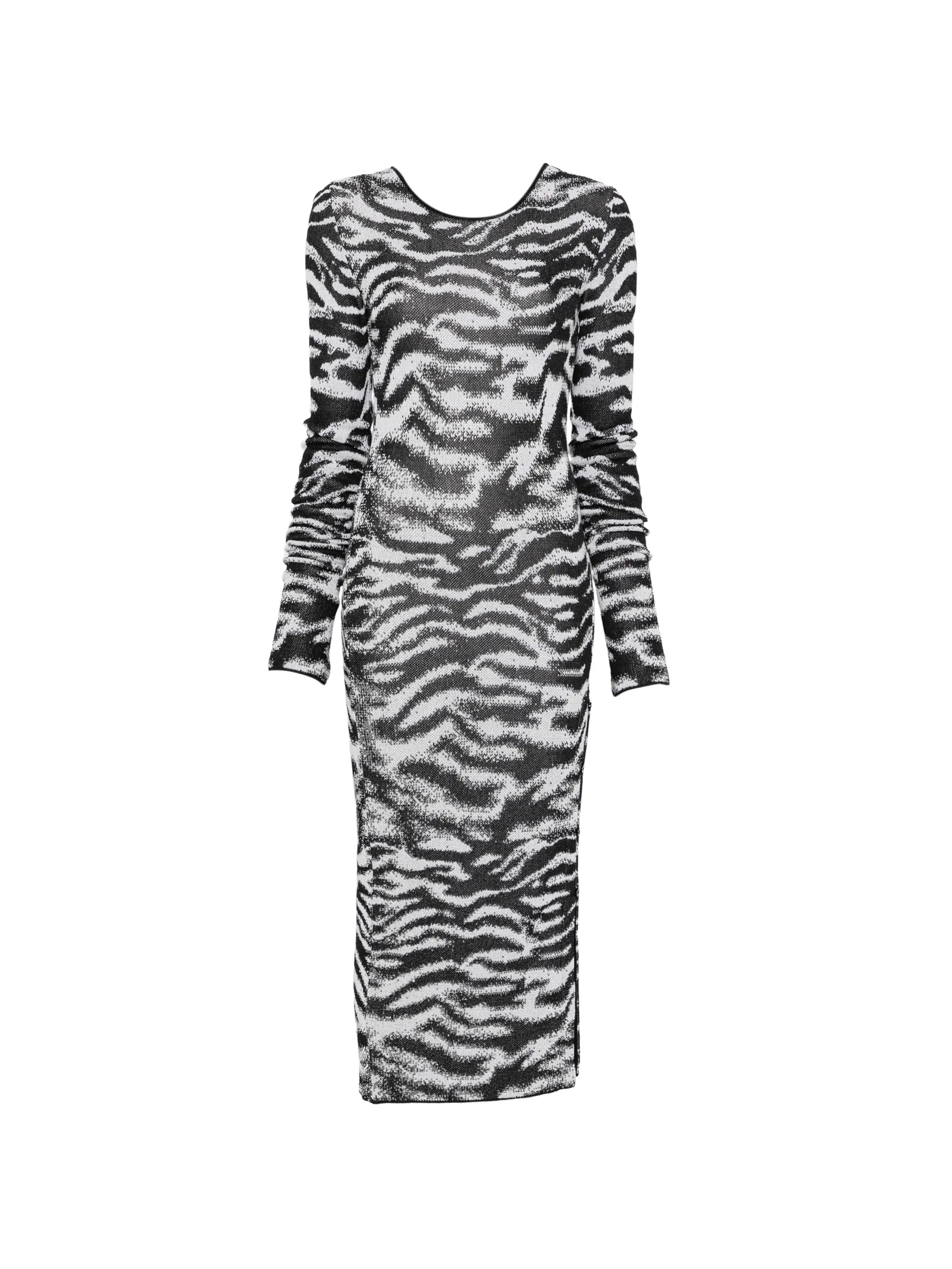 The Attico zebra-print backless midi dress