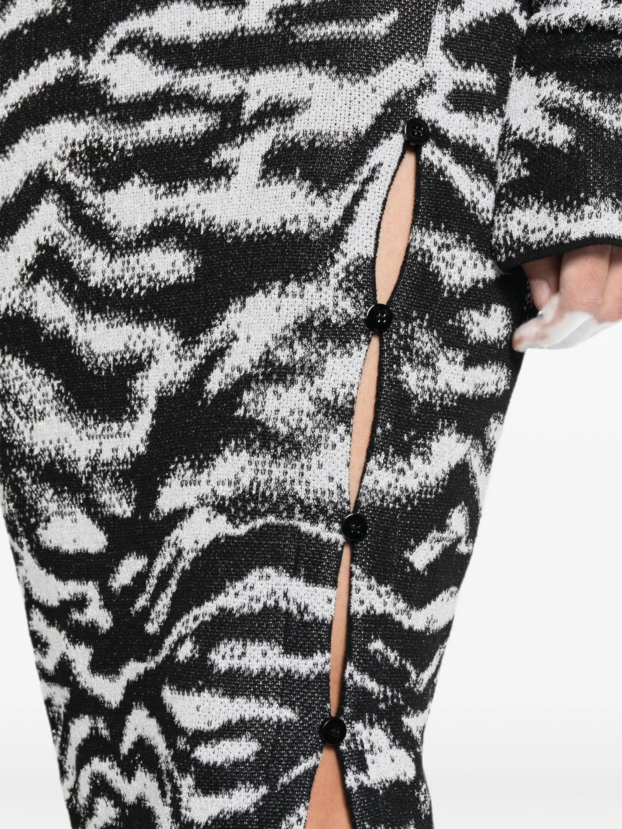 The Attico zebra-print backless midi dress