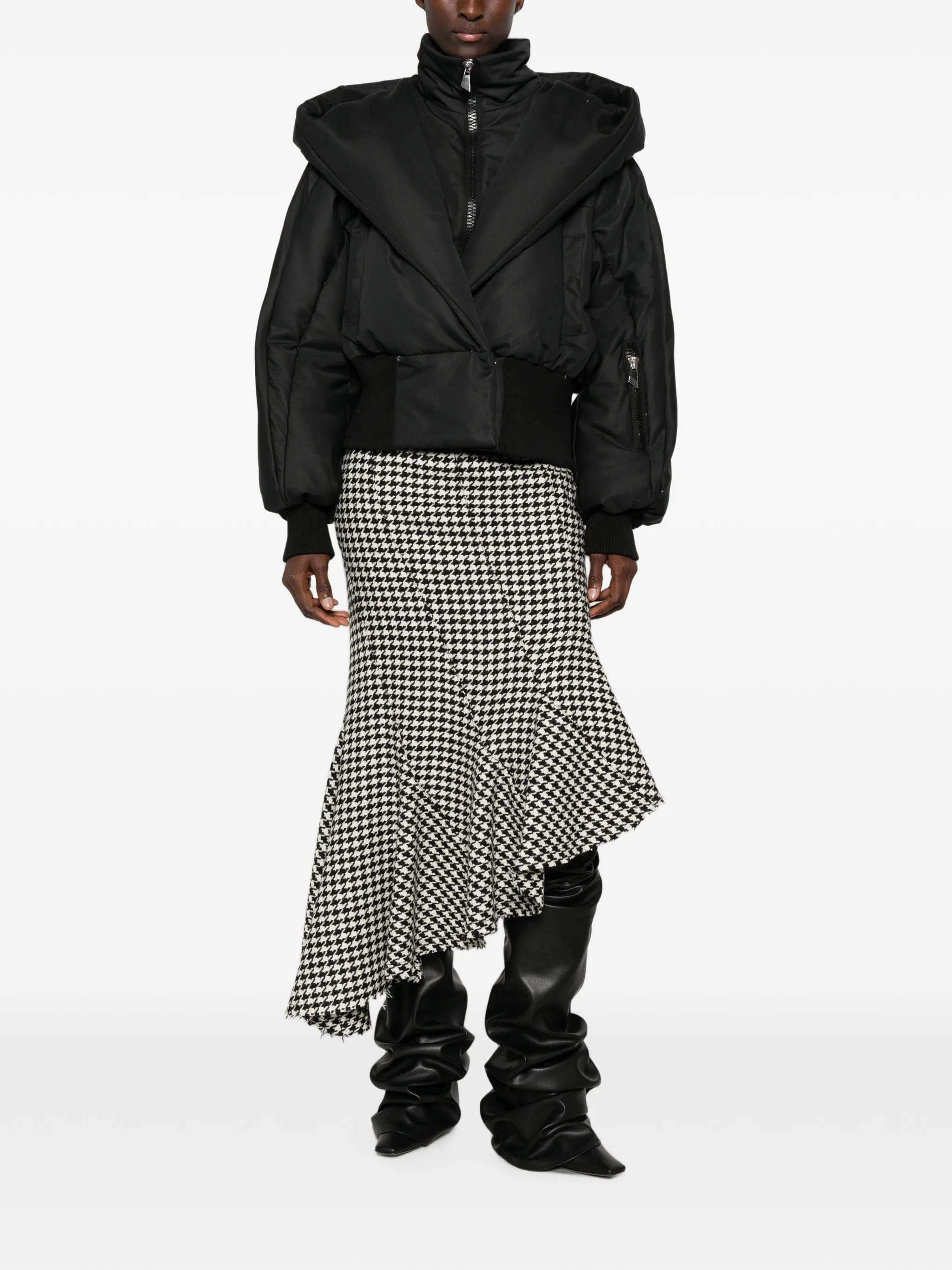 The Attico high-collar padded jacket