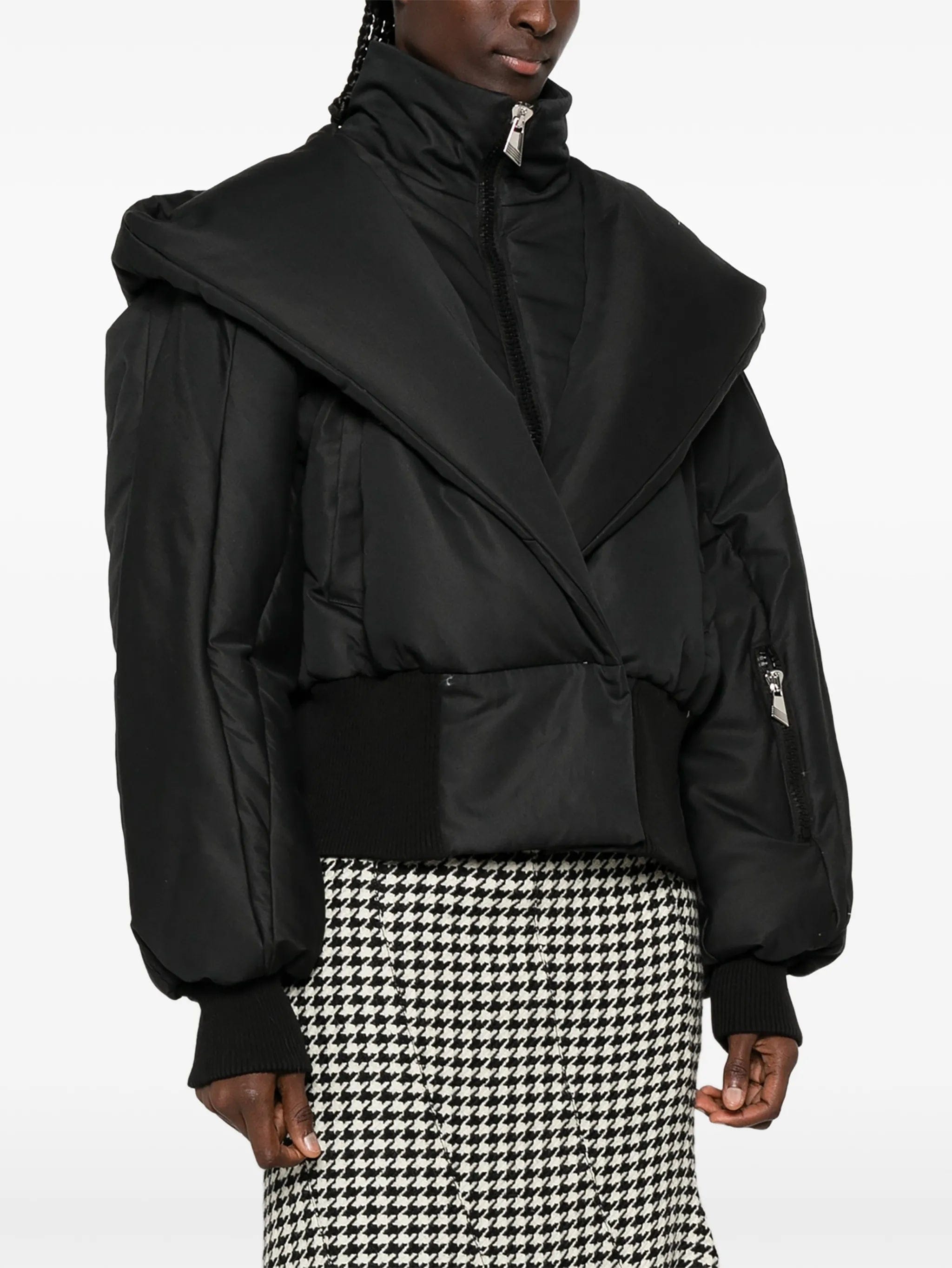 The Attico high-collar padded jacket