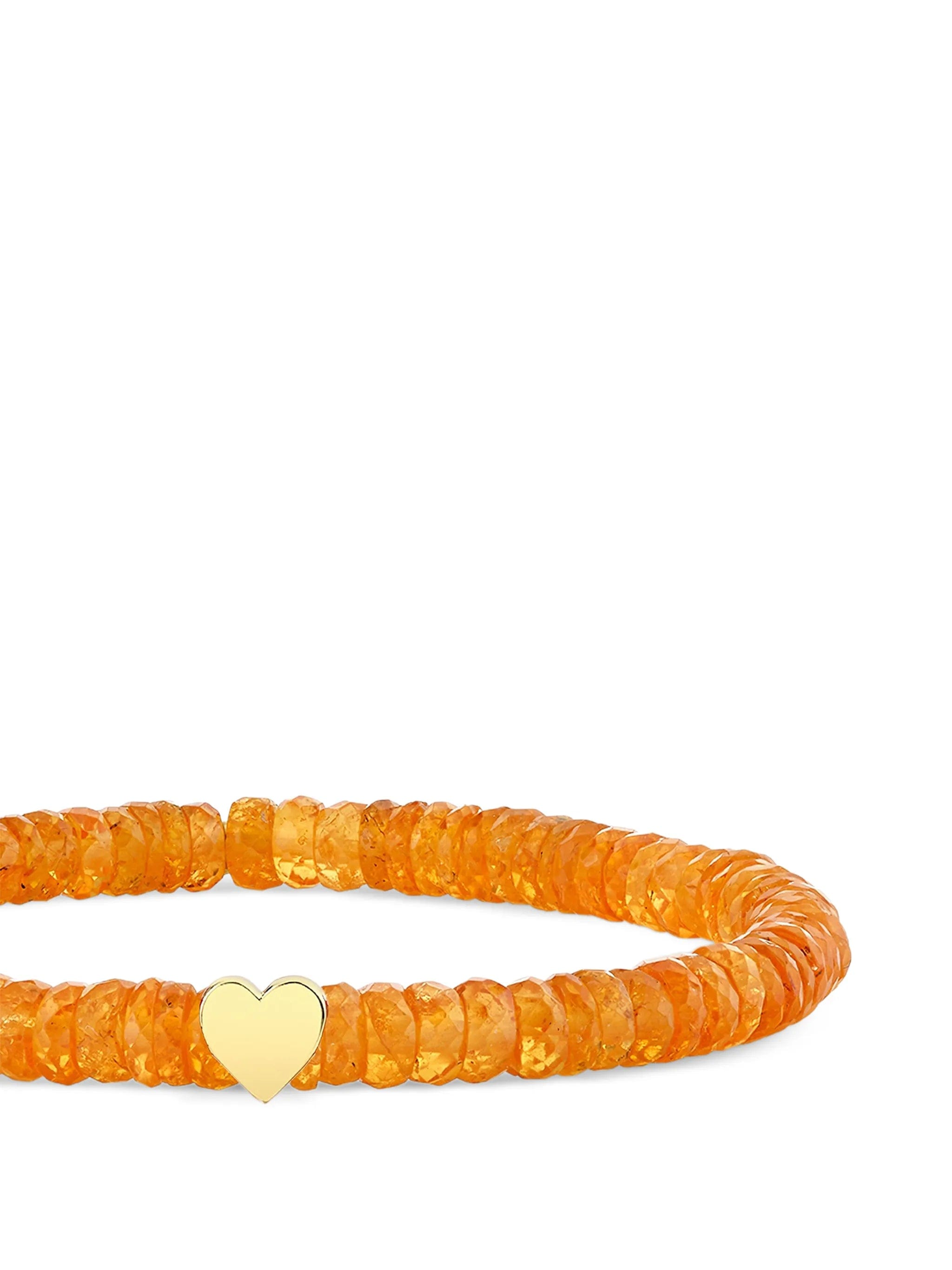 Sydney Evan spessartite heart bracelet