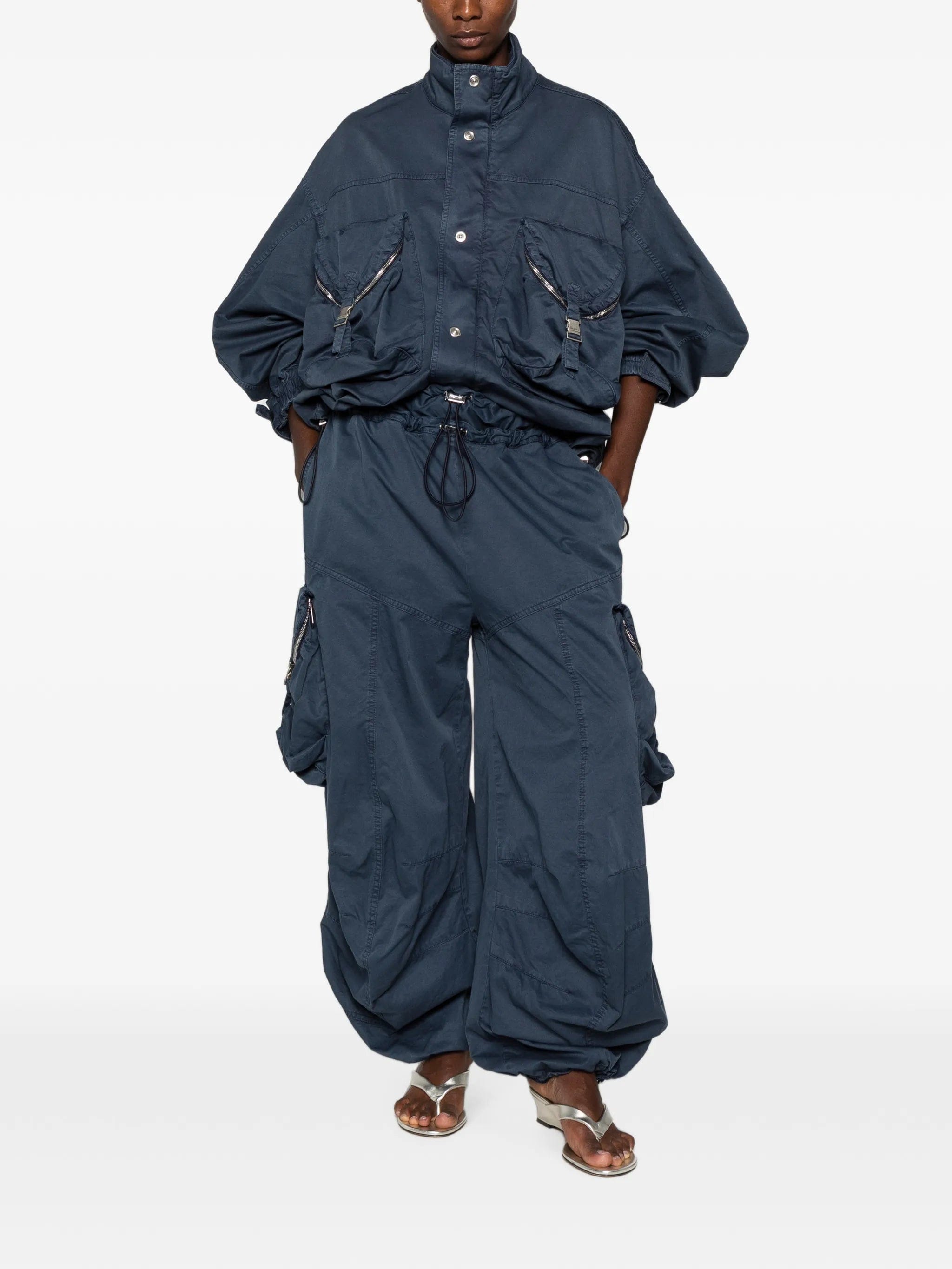 The Attico draped Parachute cargo pants