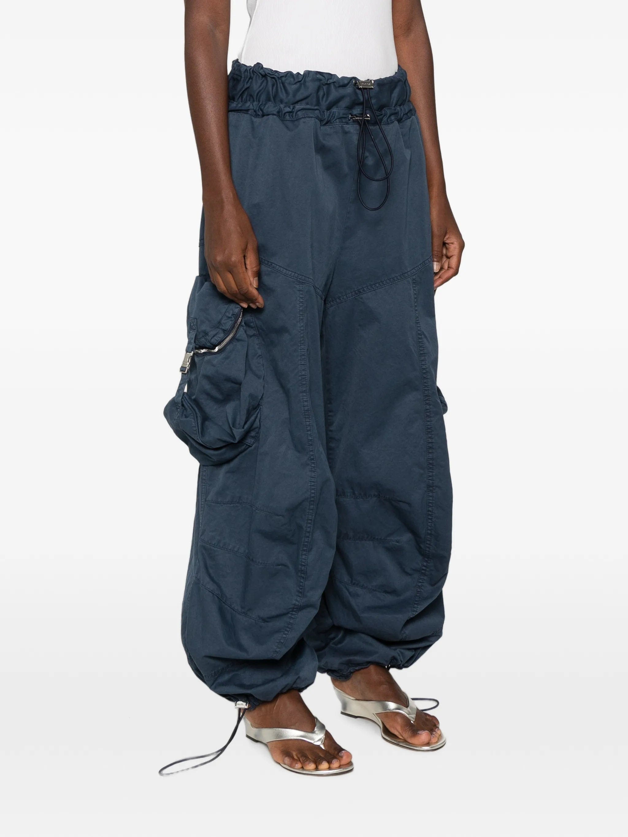 The Attico draped Parachute cargo pants