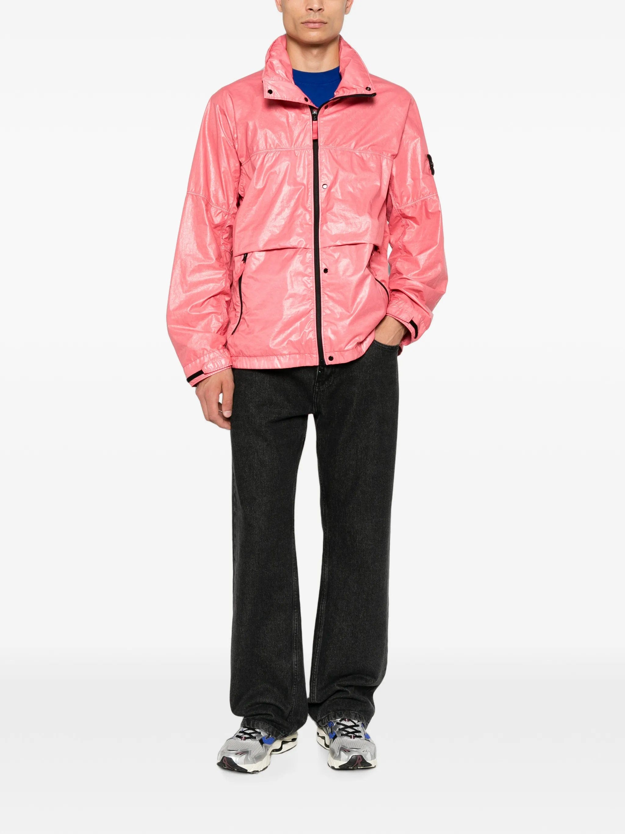 Stone Island zip-fastening logo-patch jacket