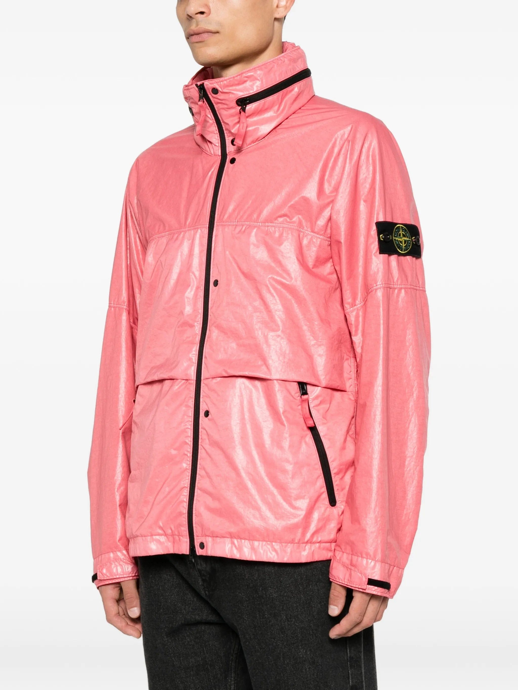 Stone Island zip-fastening logo-patch jacket