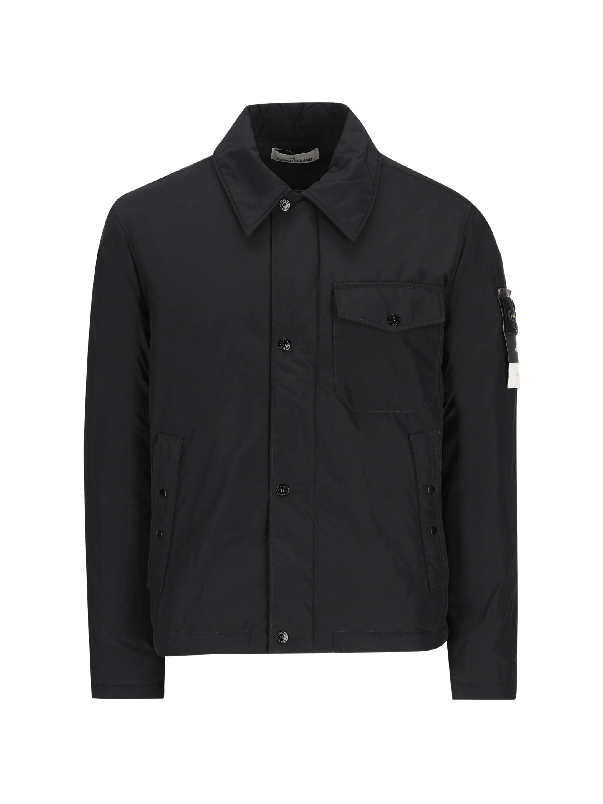 Stone Island Micro Reps logo-patch shirt jacket