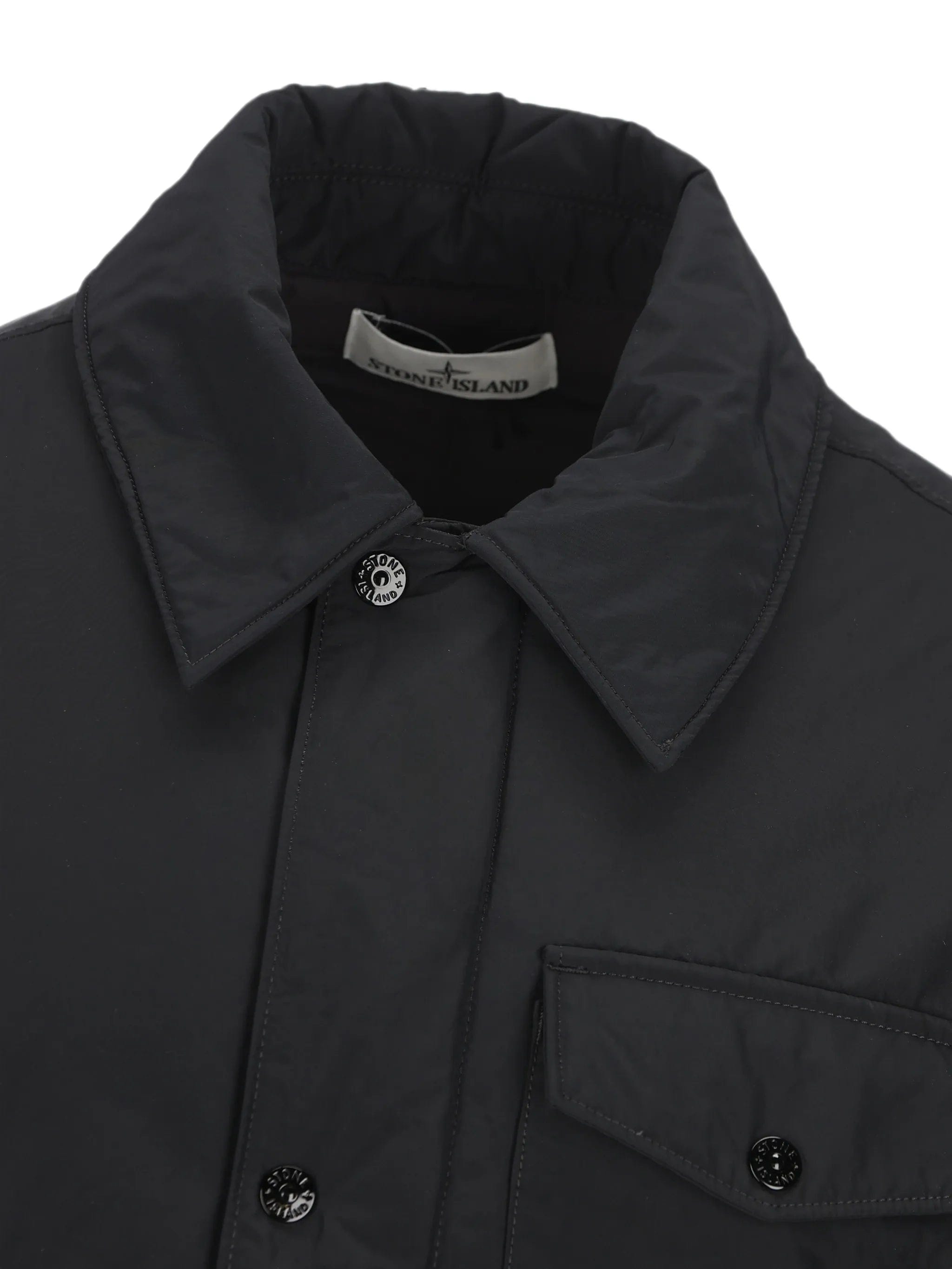 Stone Island Micro Reps logo-patch shirt jacket