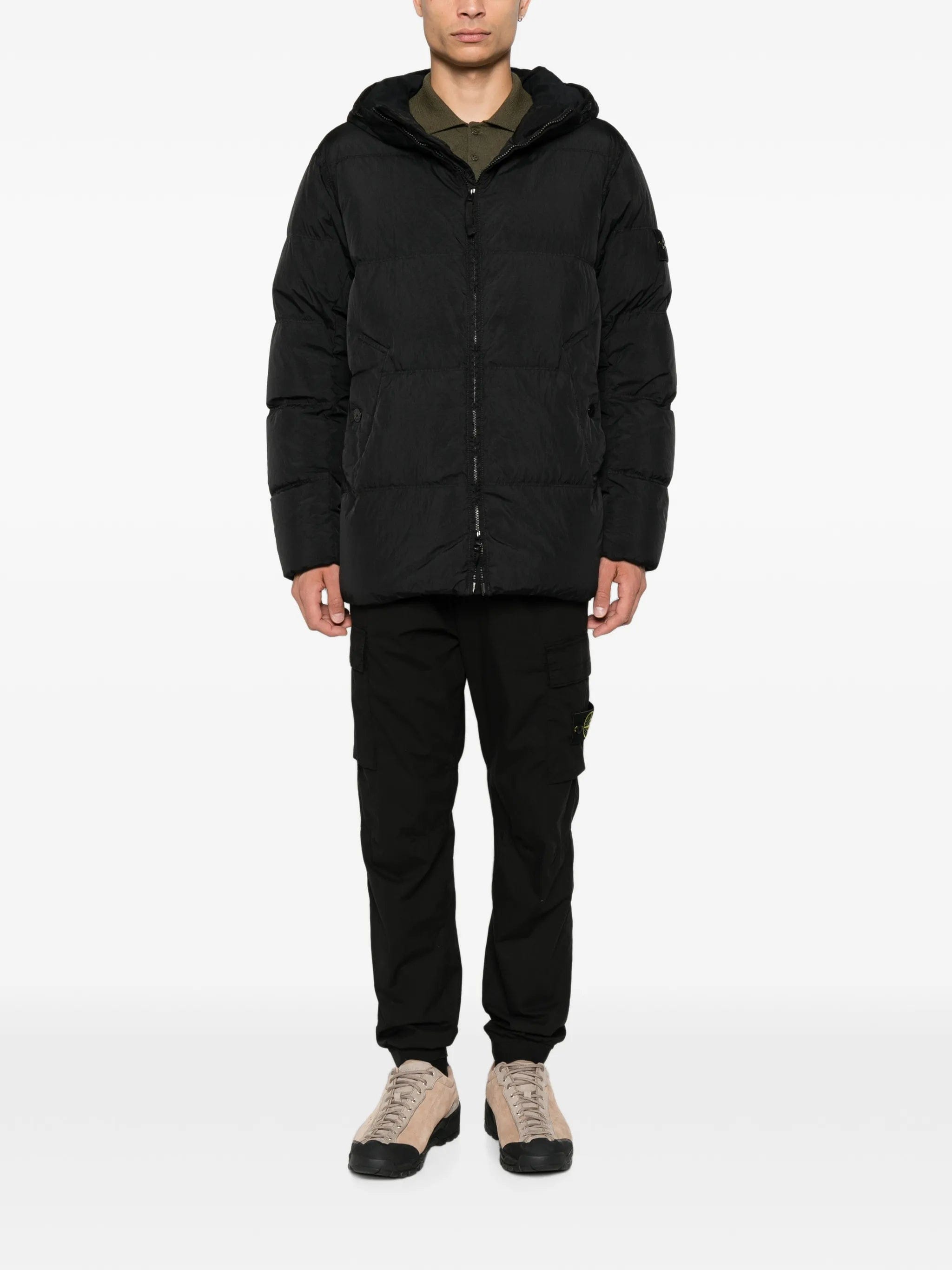 Stone Island Compass-patch quilted jacket