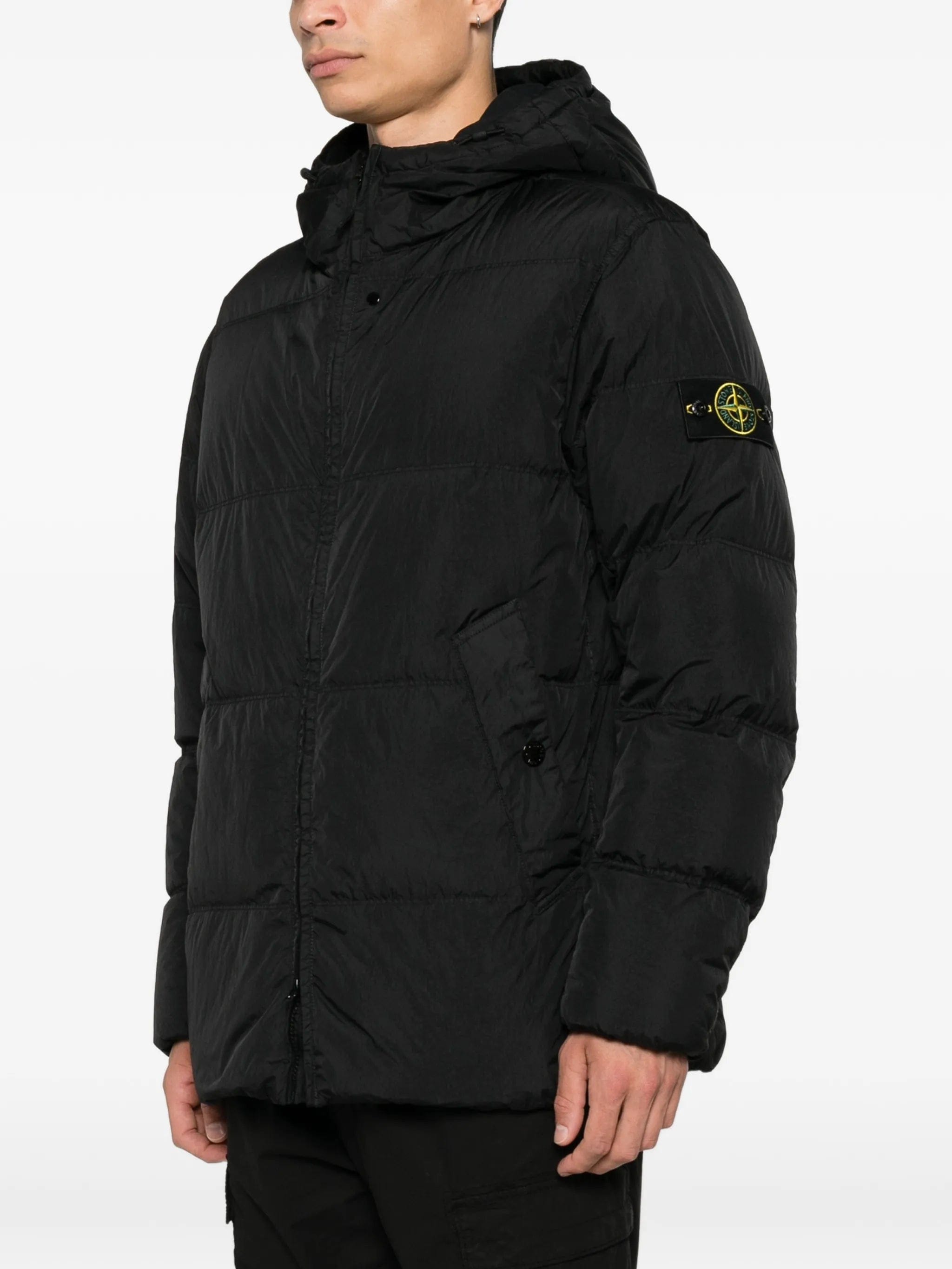 Stone Island Compass-patch quilted jacket