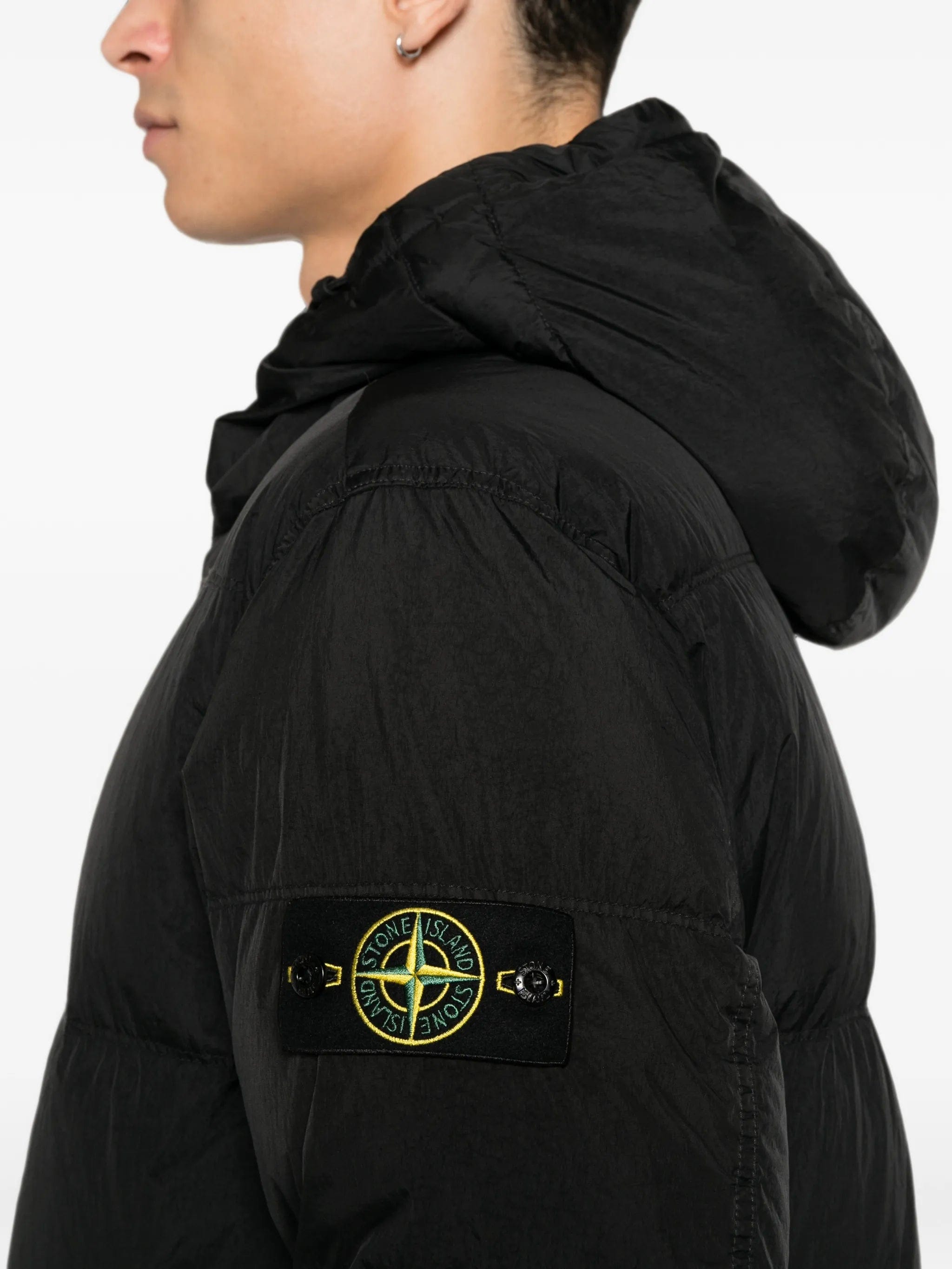 Stone Island Compass-patch quilted jacket