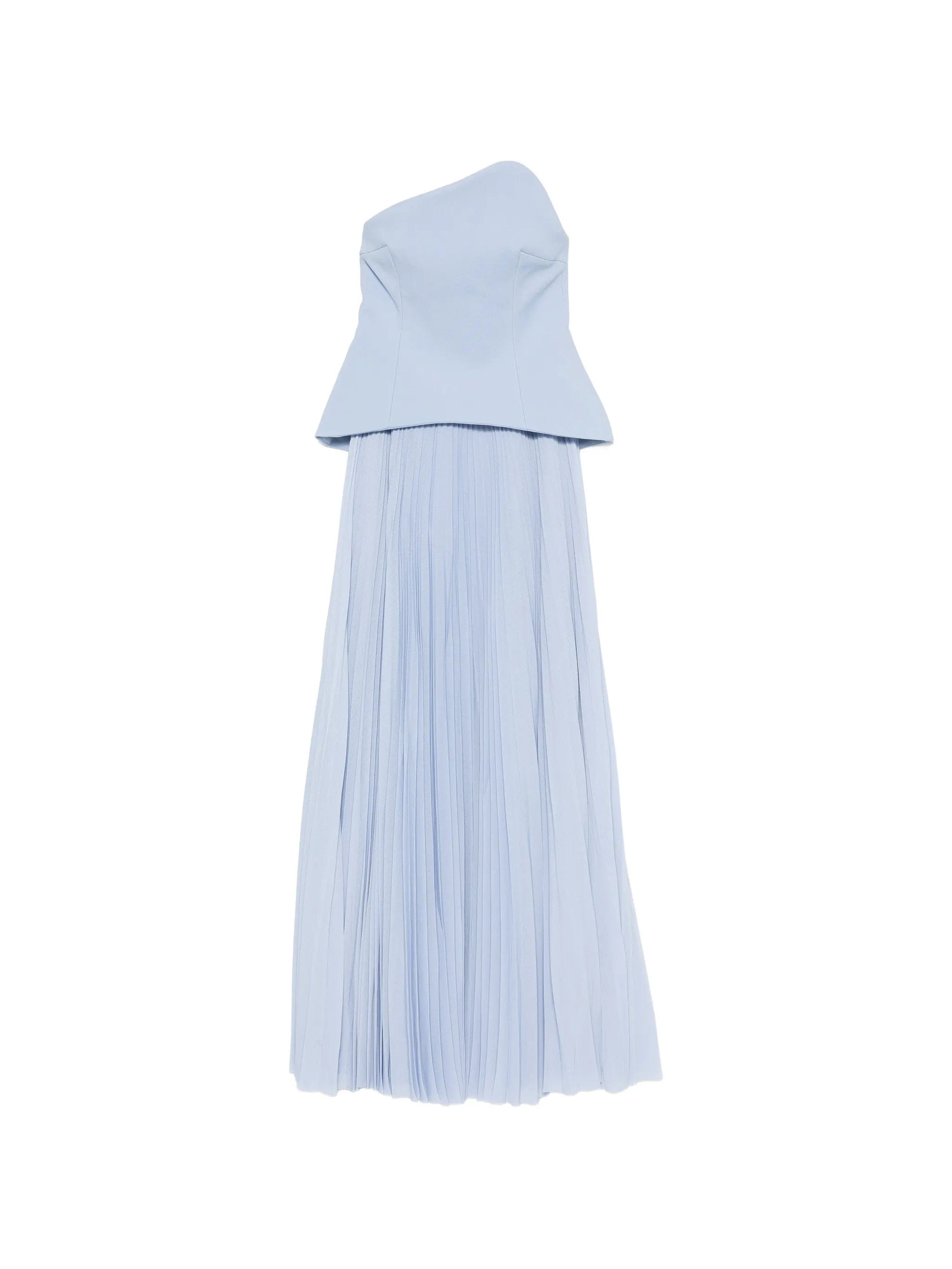 Solace London Britt strapless pleated maxi dress
