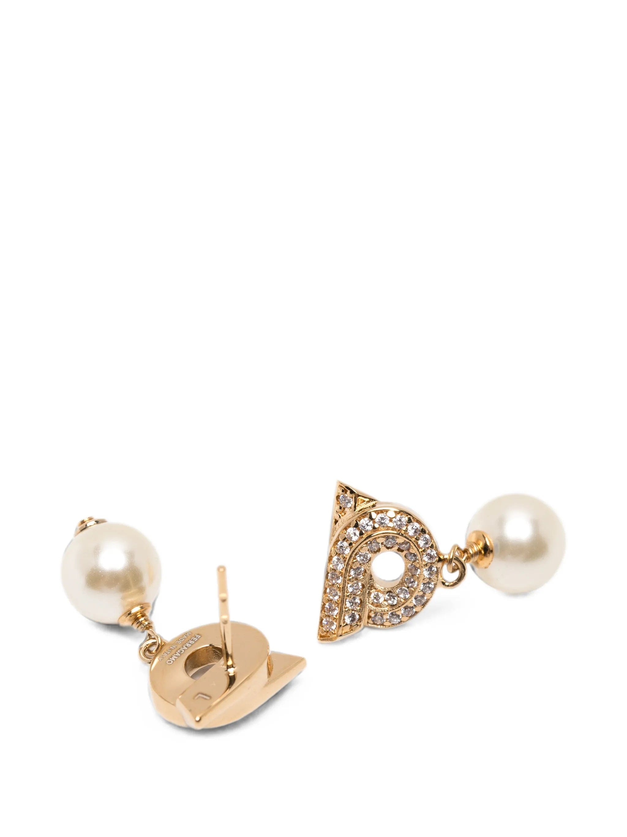 Ferragamo Gancio pearl-drop earrings