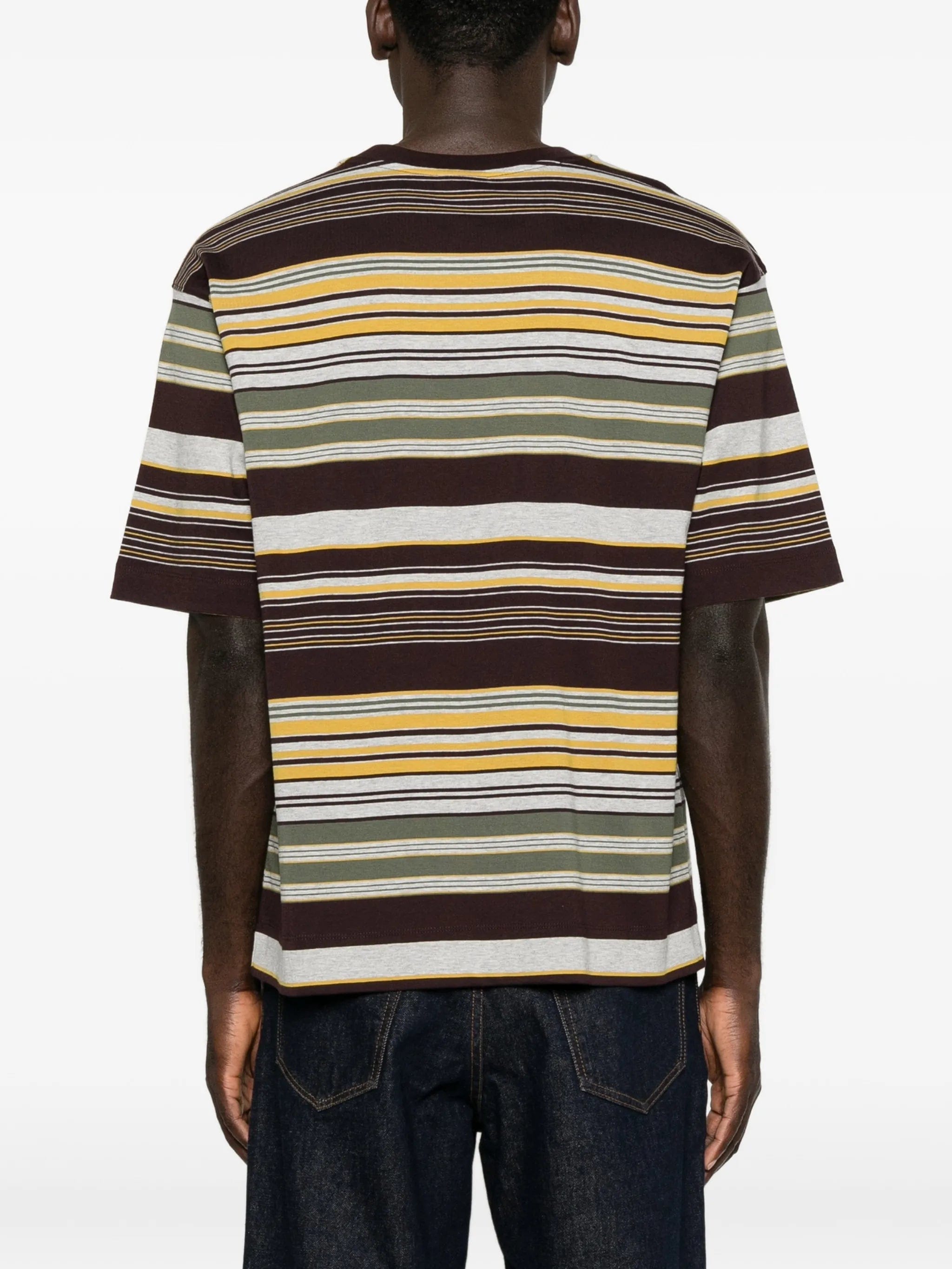 DRIES VAN NOTEN striped chest-pocket T-shirt