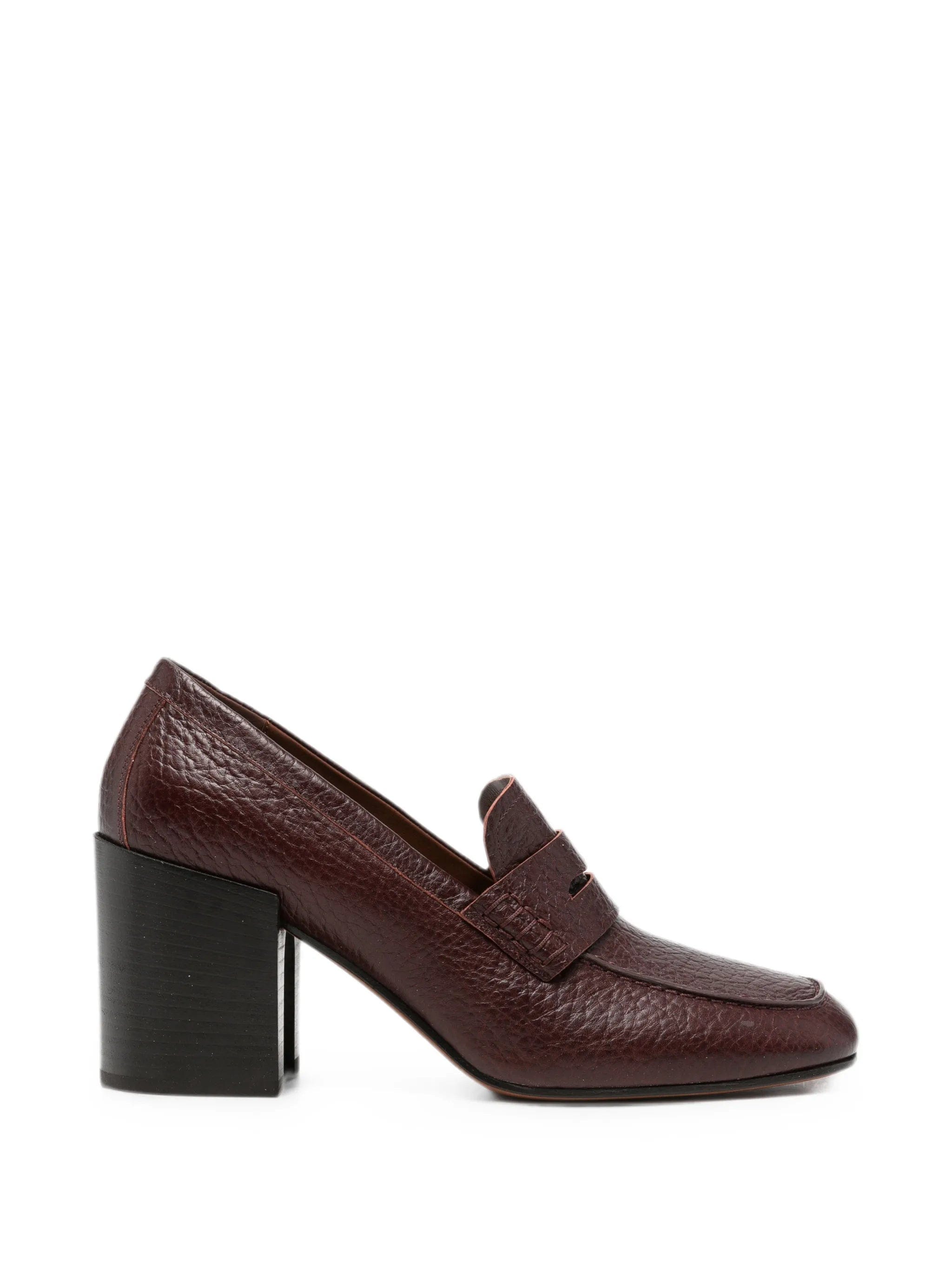 DRIES VAN NOTEN leather heeled loafers