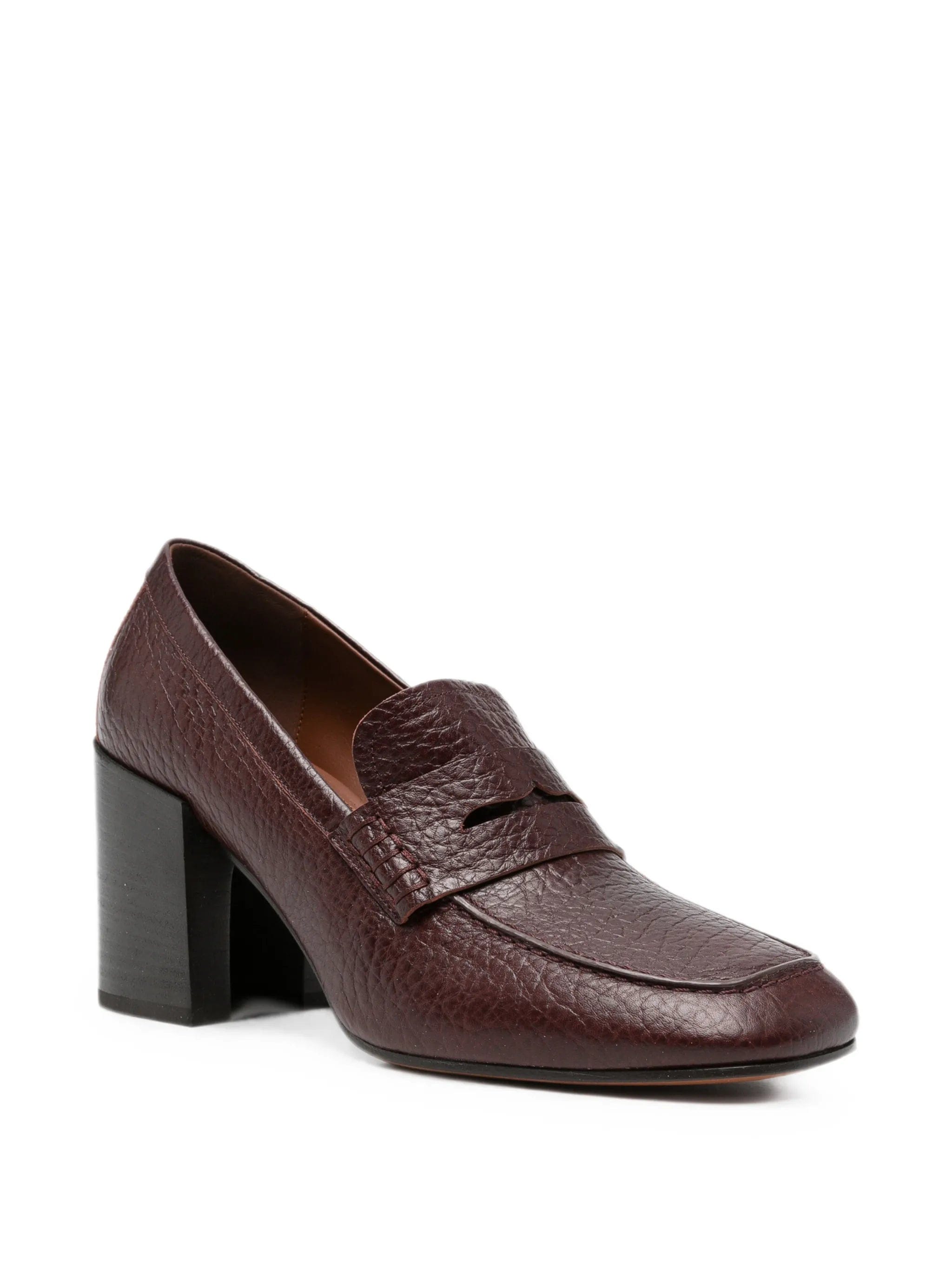 DRIES VAN NOTEN leather heeled loafers