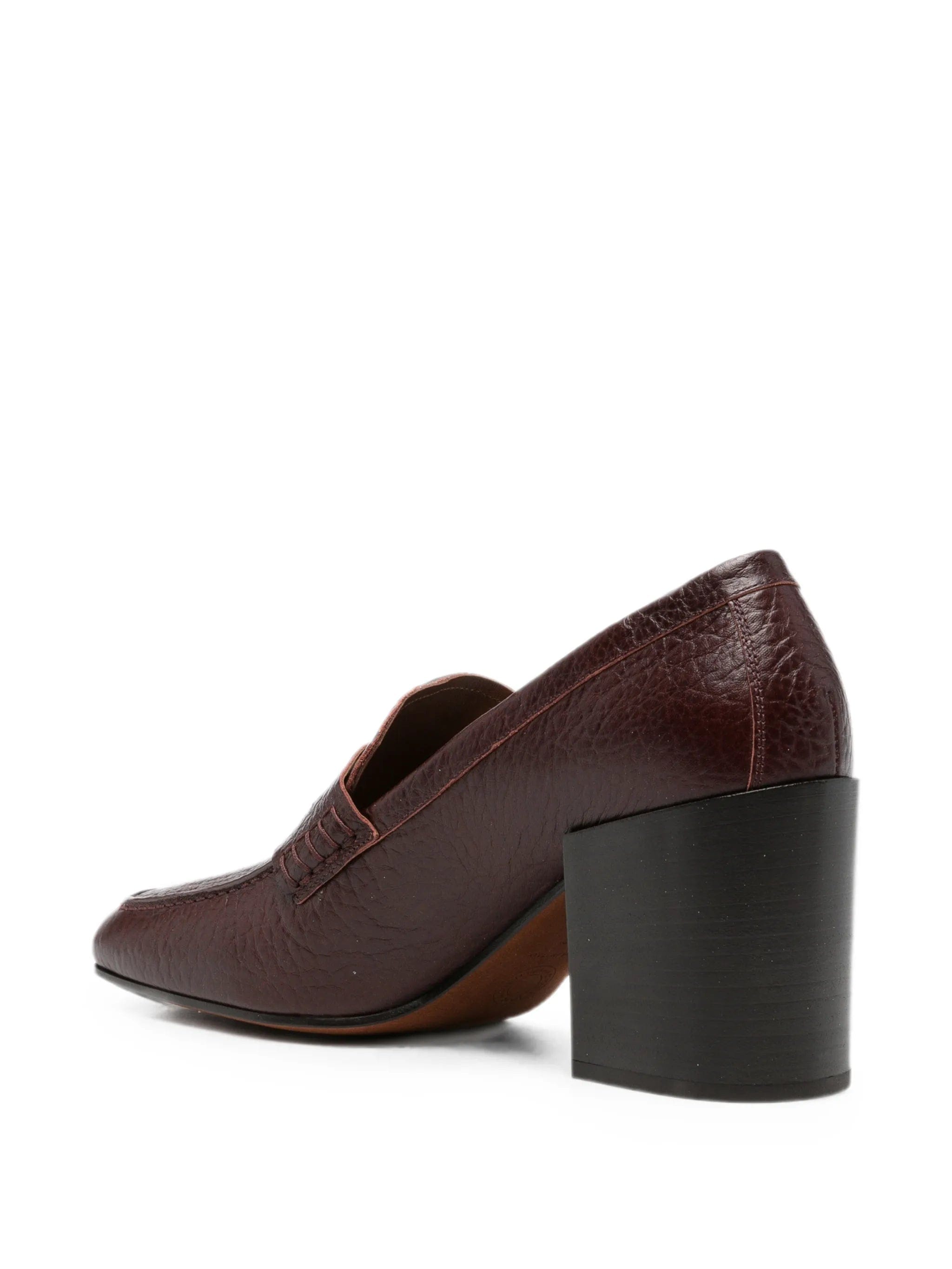DRIES VAN NOTEN leather heeled loafers