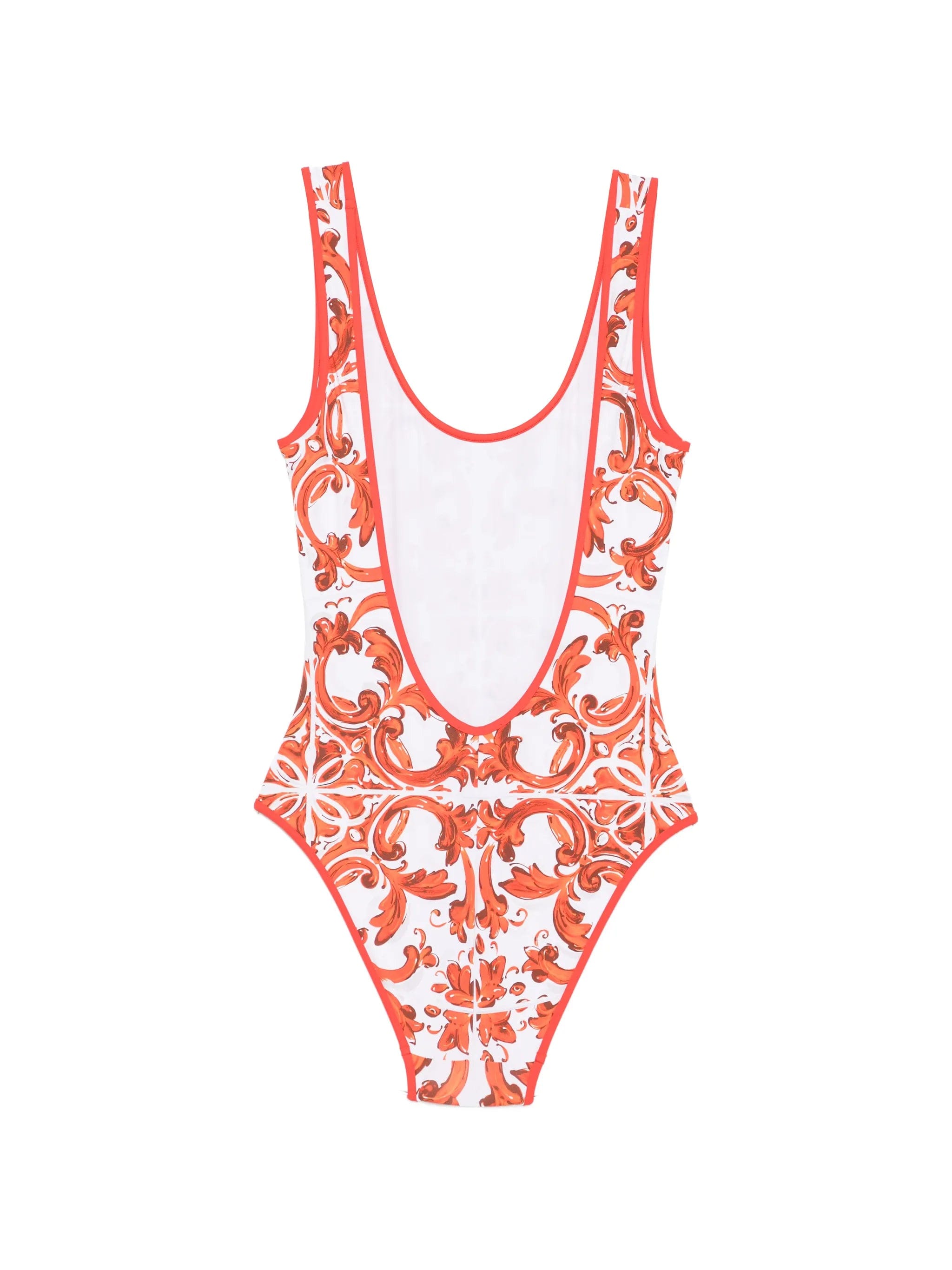 Dolce & Gabbana Maiolica scoop-neck swimsuit