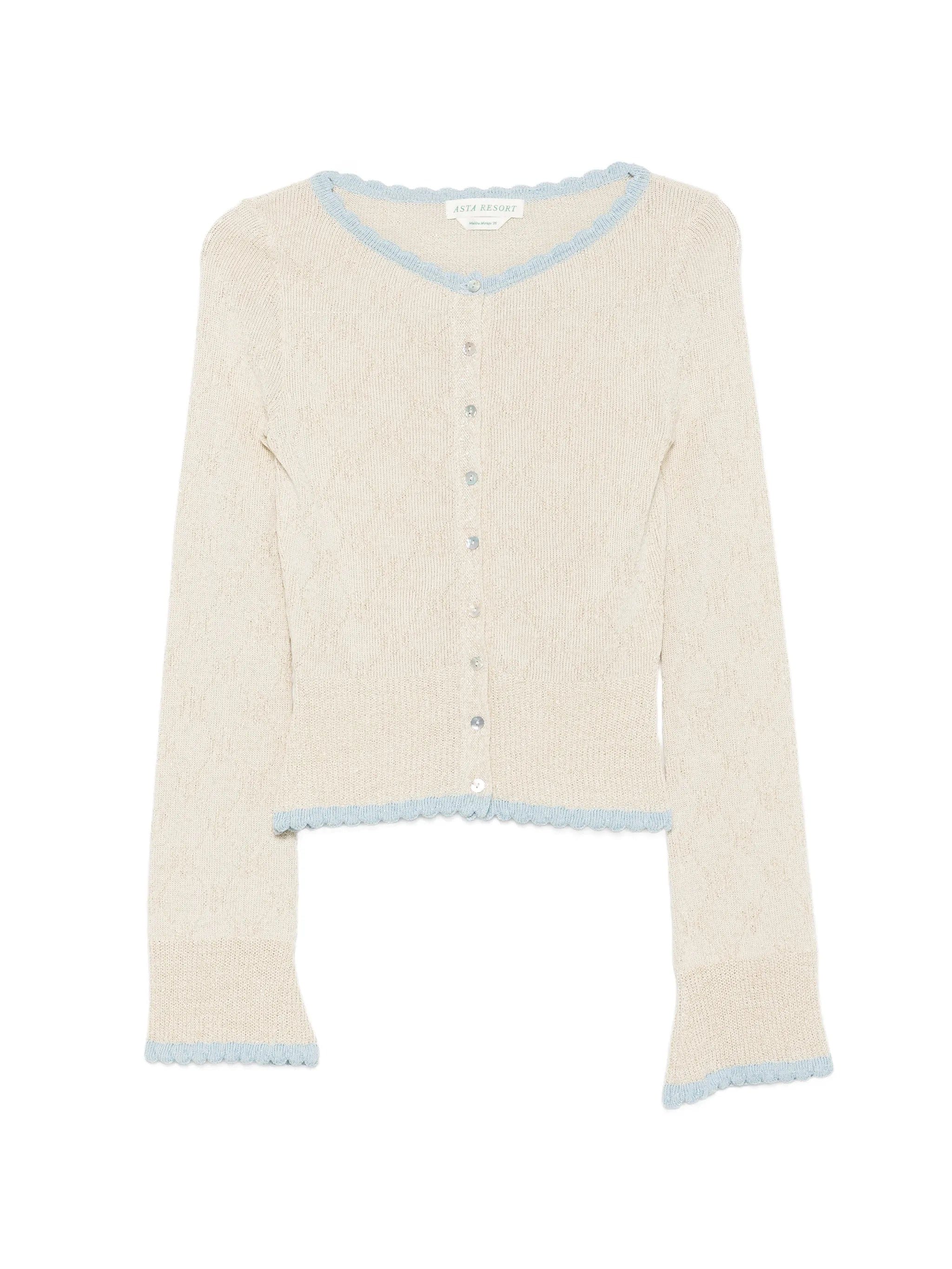 Asta Resort Franca scallop-edge cardigan