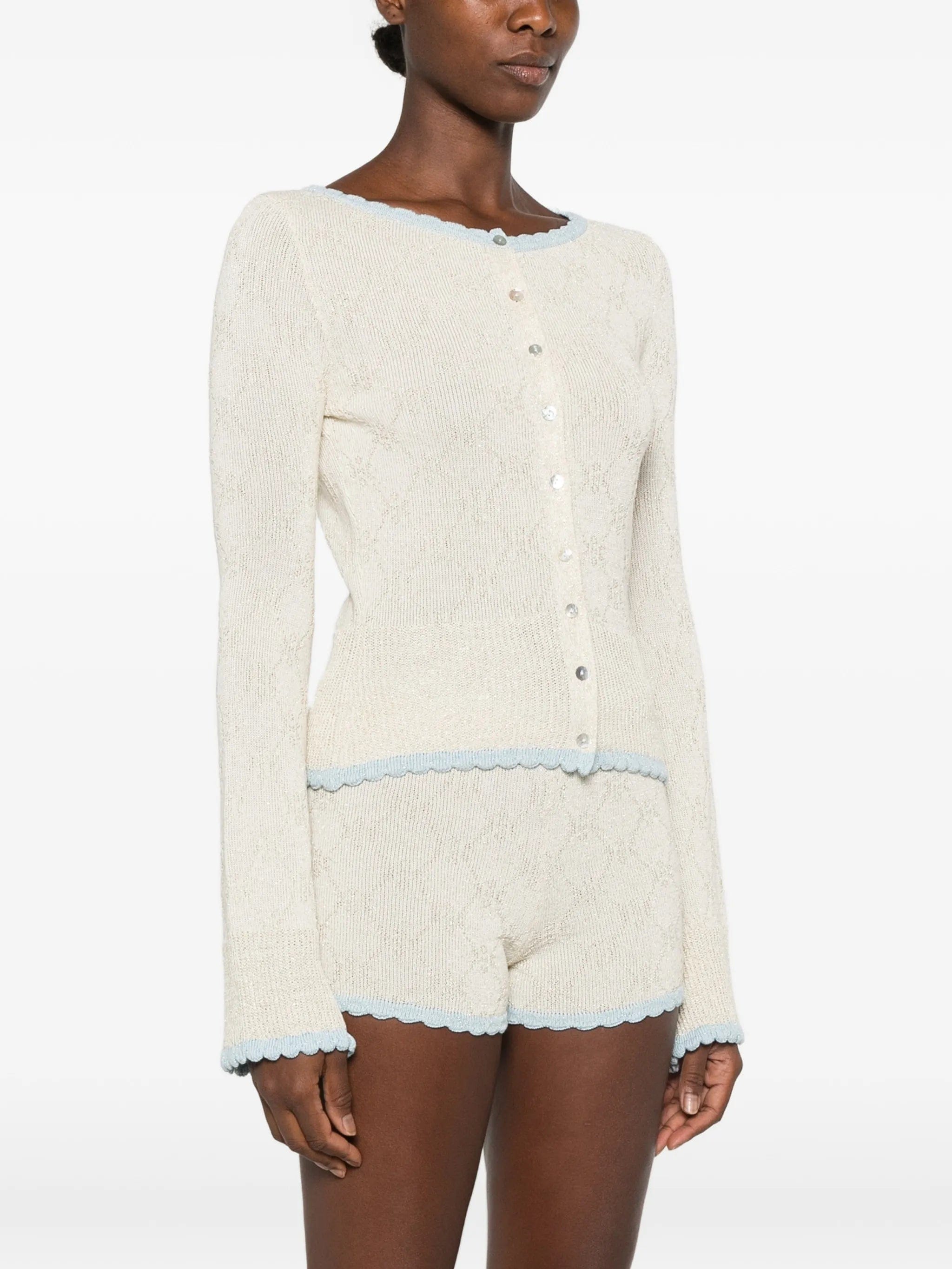 Asta Resort Franca scallop-edge cardigan